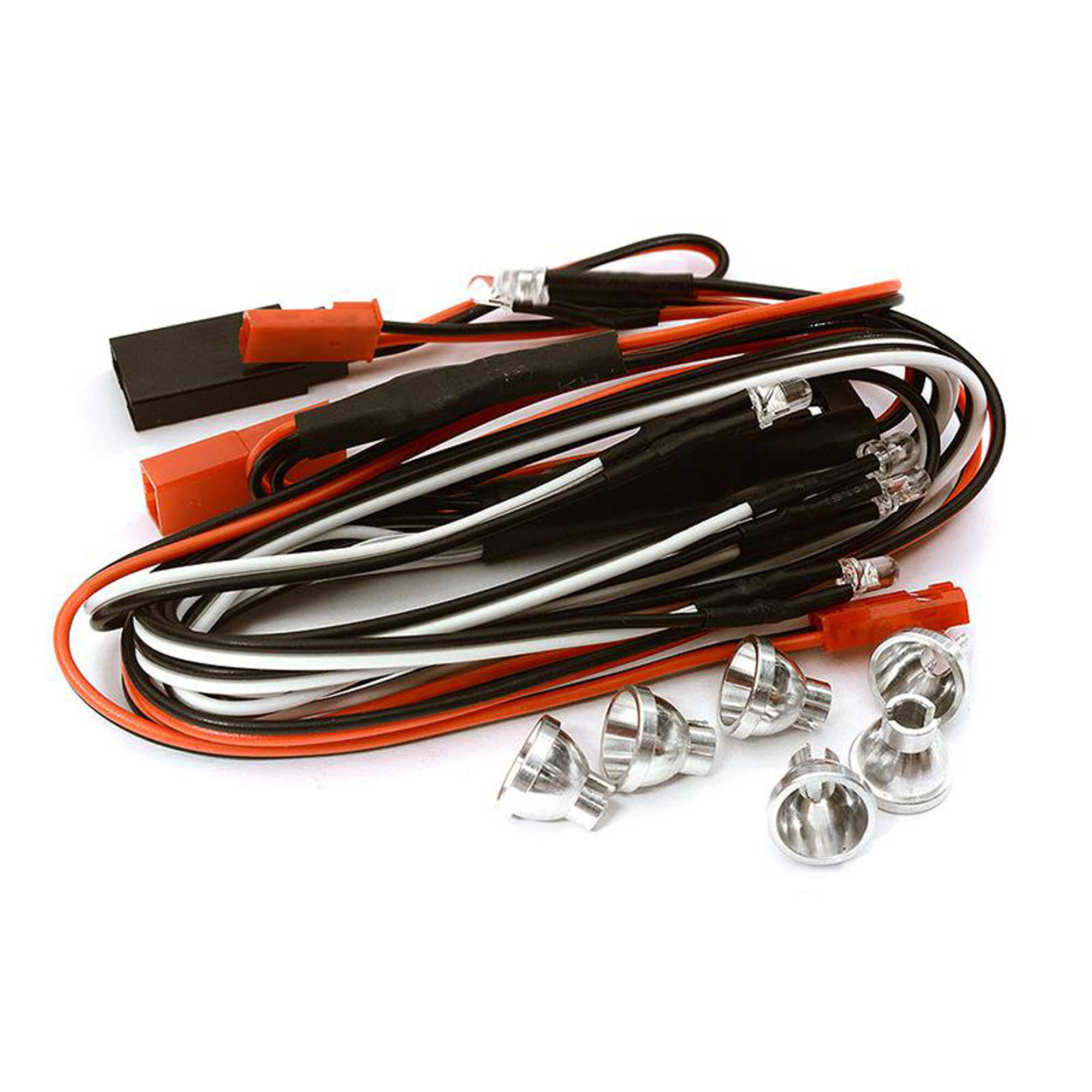 Integy LED Holder Set, 3mm Size, with Red (2) & White (4) LED Lights