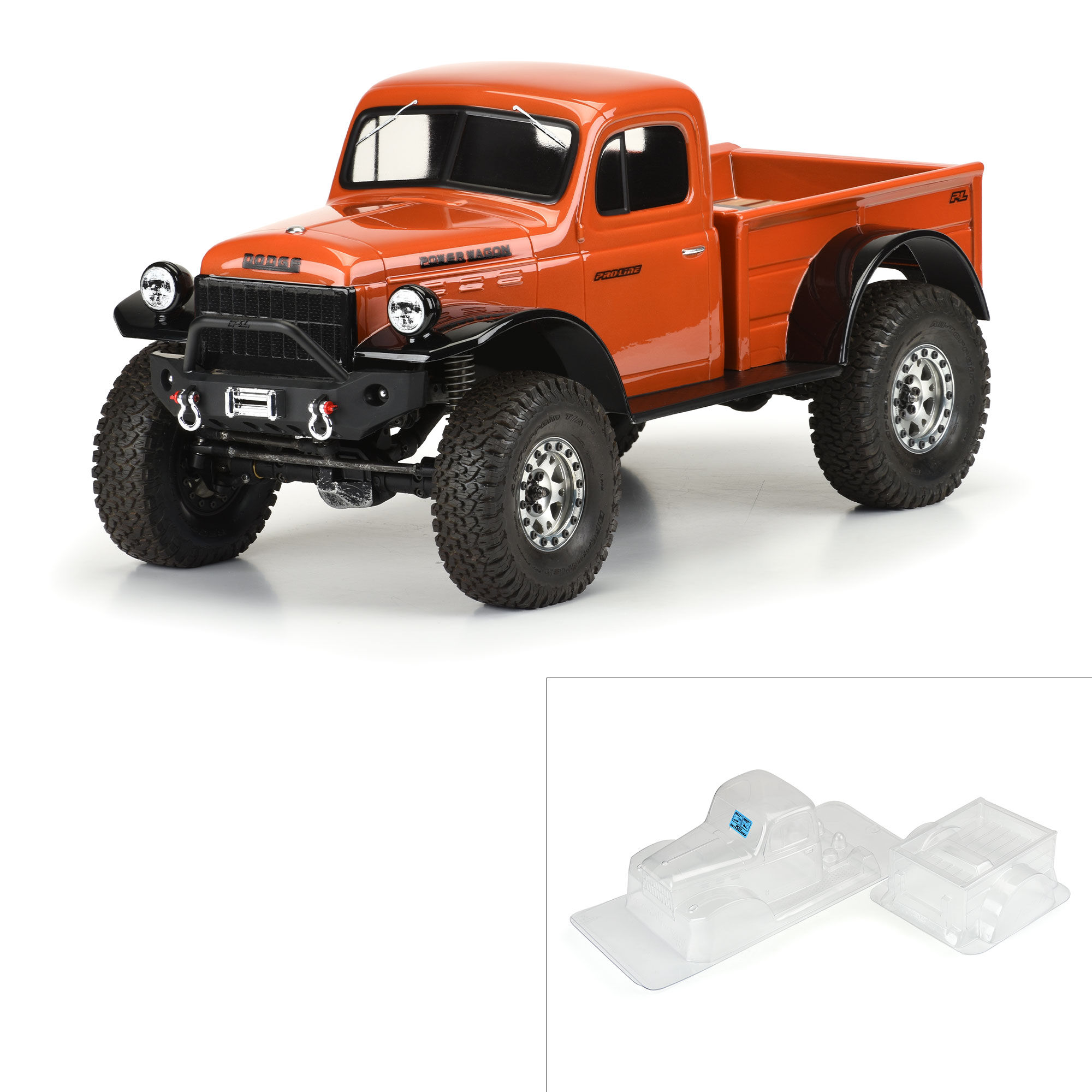 Pro-Line Racing 1/10 1946 Dodge Power Wagon Clear Body 12.3" (313mm) WB Crawlers