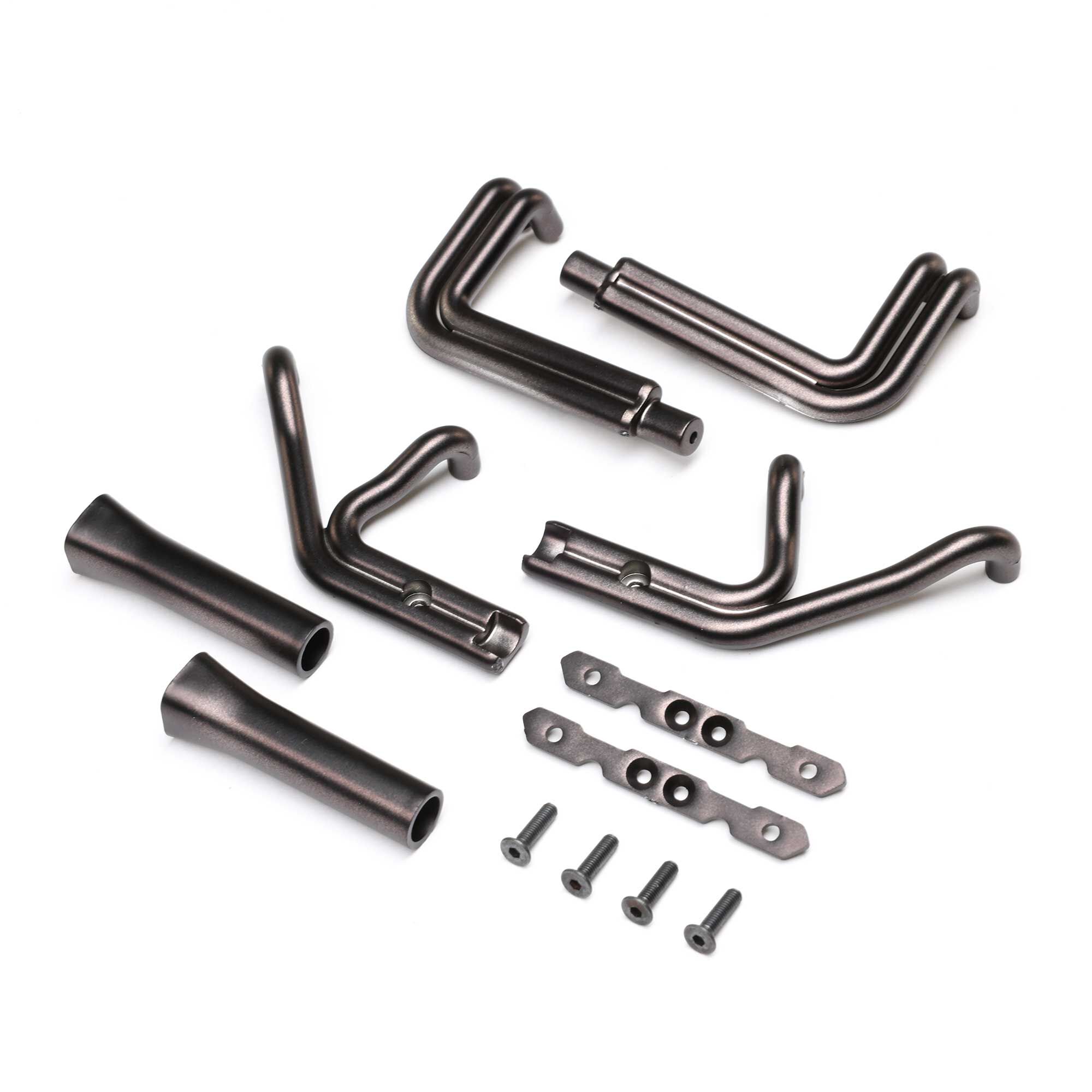 Losi Header Set, Black Chrome: 22S Sprint