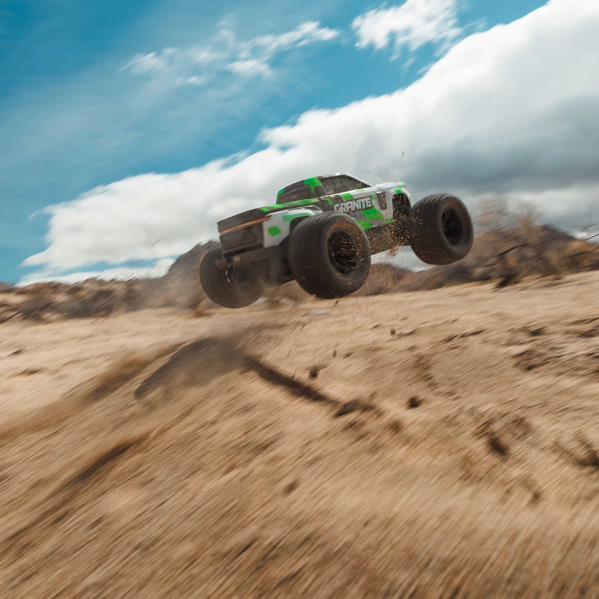 ARRMA 1/10 GRANITE MEGA 665 4X4 RTR Brushed Monster Truck, Green