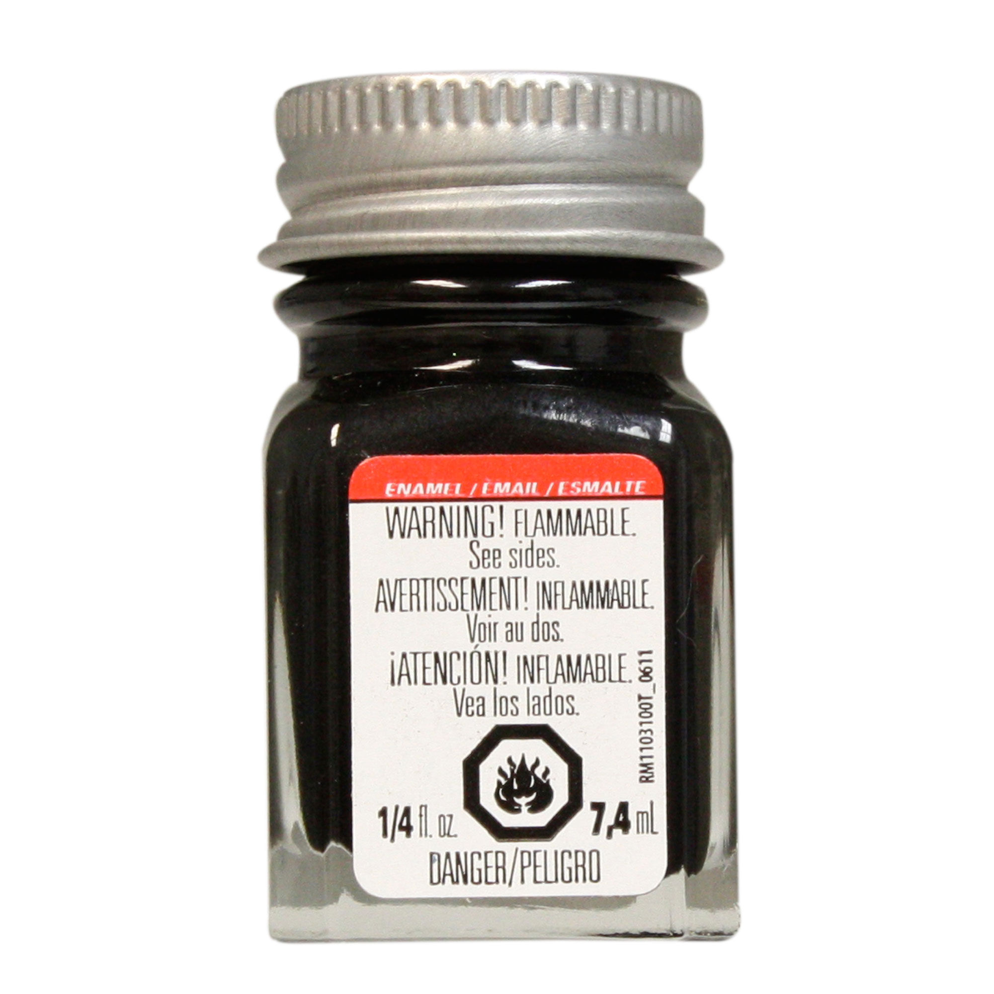 Testor Corp. Enamel 1/4 oz Black Metallic
