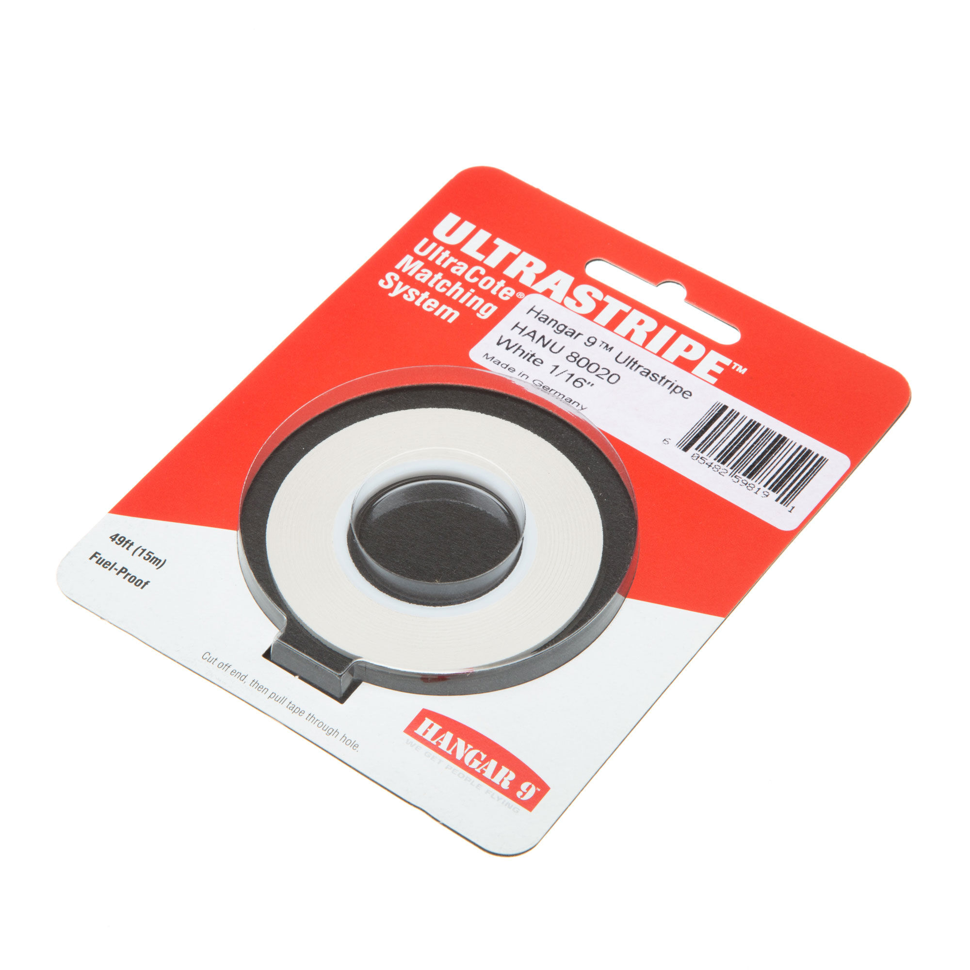 Hangar 9 UltraStripe, White 1/16"