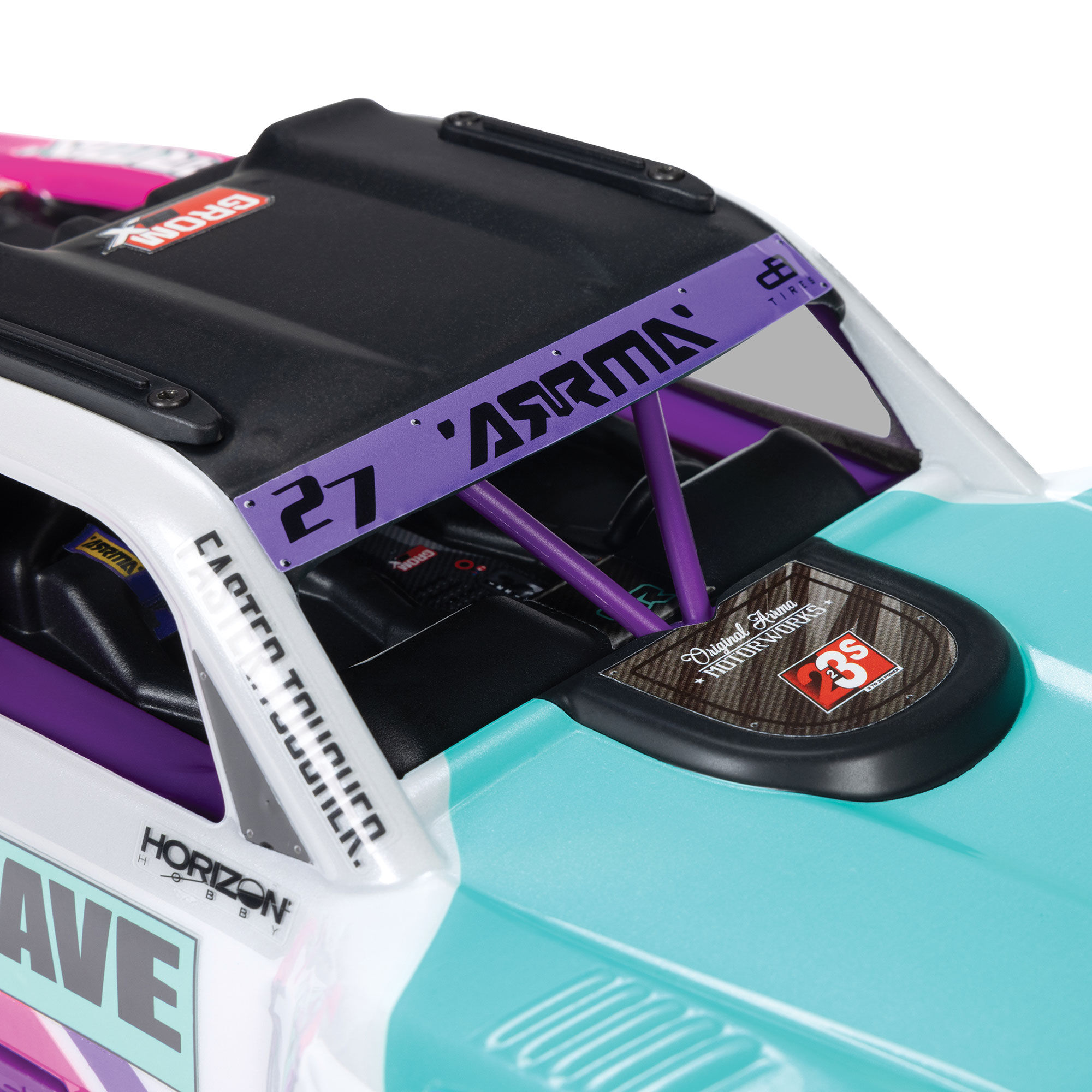 ARRMA 1/16 MOJAVE GROM 223S DSC 4X4 RTR Brushless Desert Truck, Teal (Battery & Charger Included)