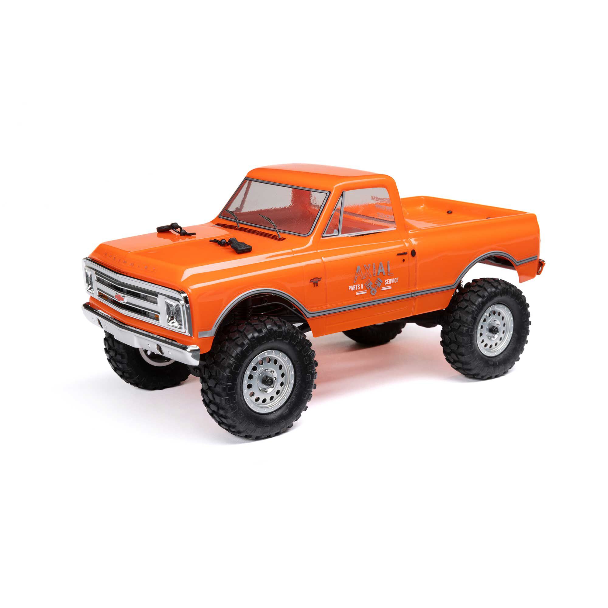 Axial 1/24 SCX24 1967 Chevrolet C10 4X4 RTR Brushed Rock Crawler (Battery & Charger Included), Orange