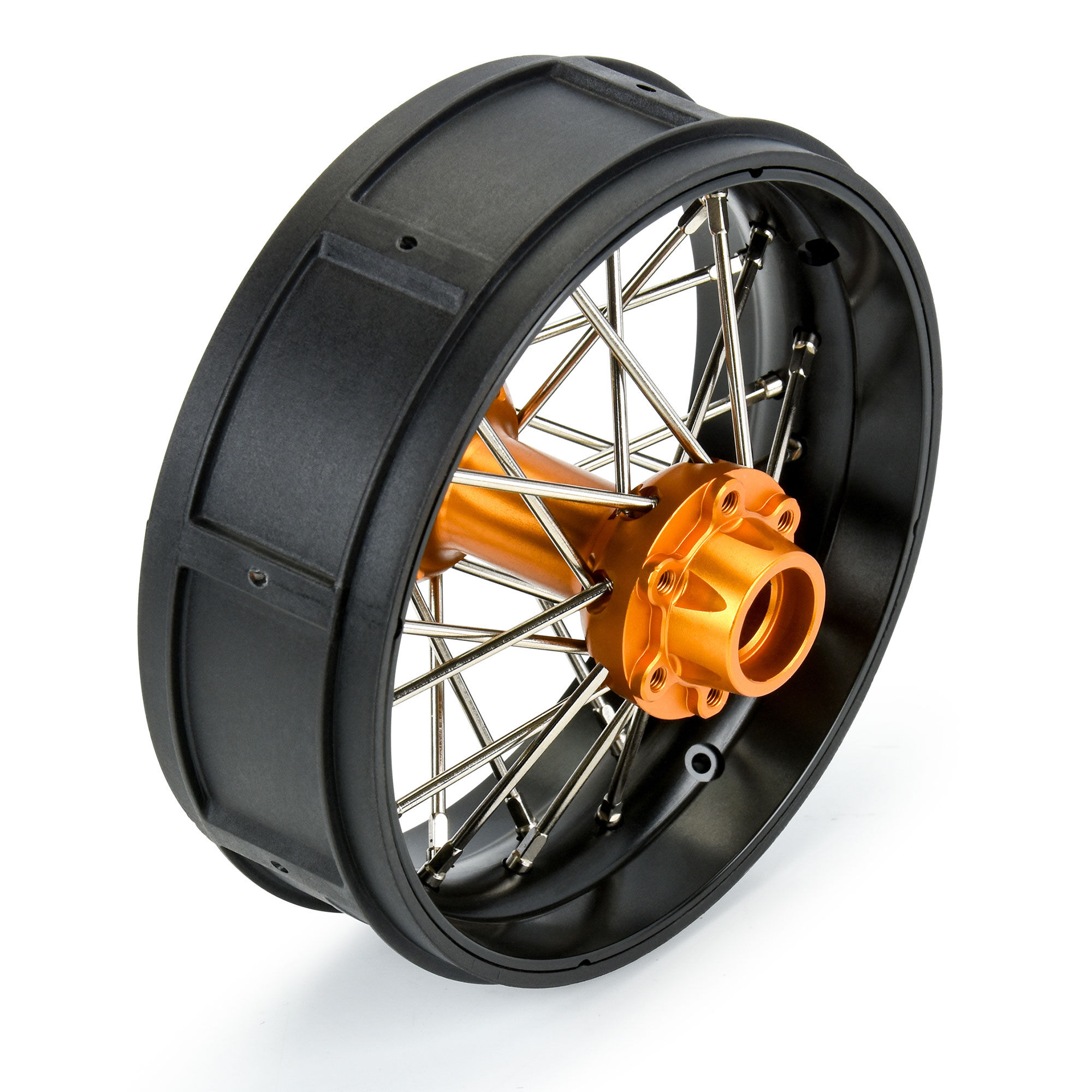 Pro-Line Racing 1/4 Pro-Spec Aluminum V2 Bead Rear Wheel Black/Gold (1): Promoto-SM