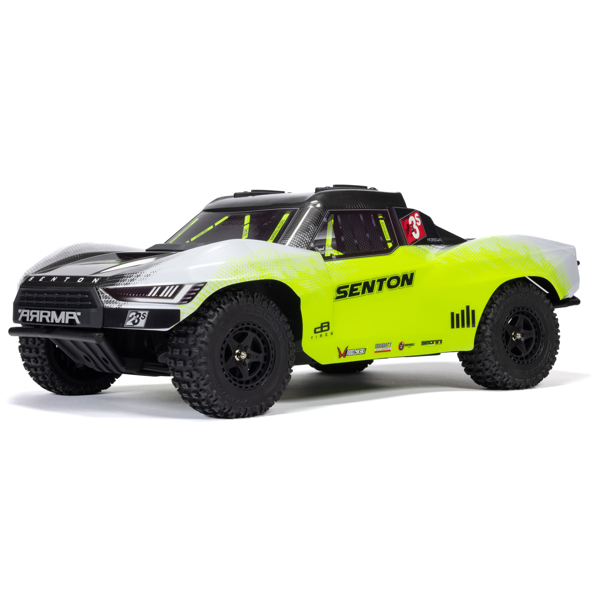 ARRMA 1/10 SENTON 223S DSC 4X4 RTR Brushless Short Course Truck, Yellow