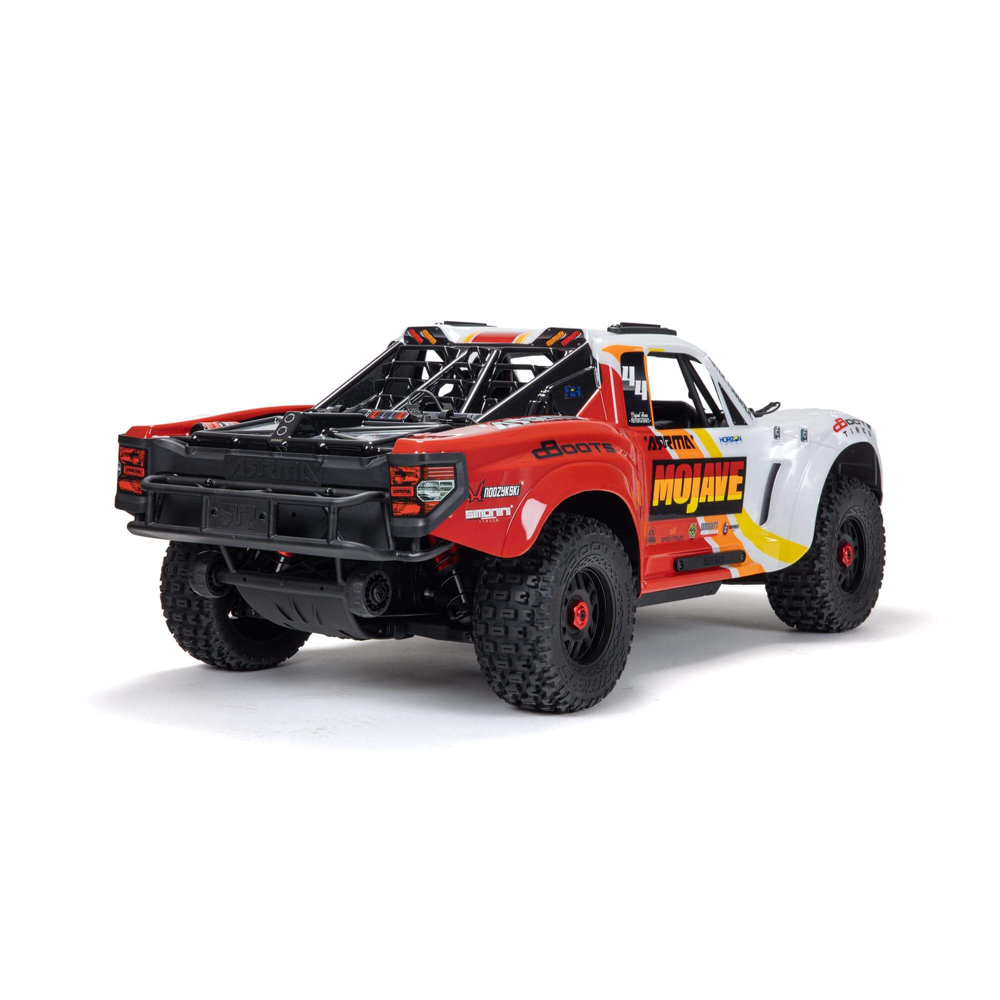 ARRMA 1/8 MOJAVE 4S 4X4 RTR Brushless Desert Truck, White/Red