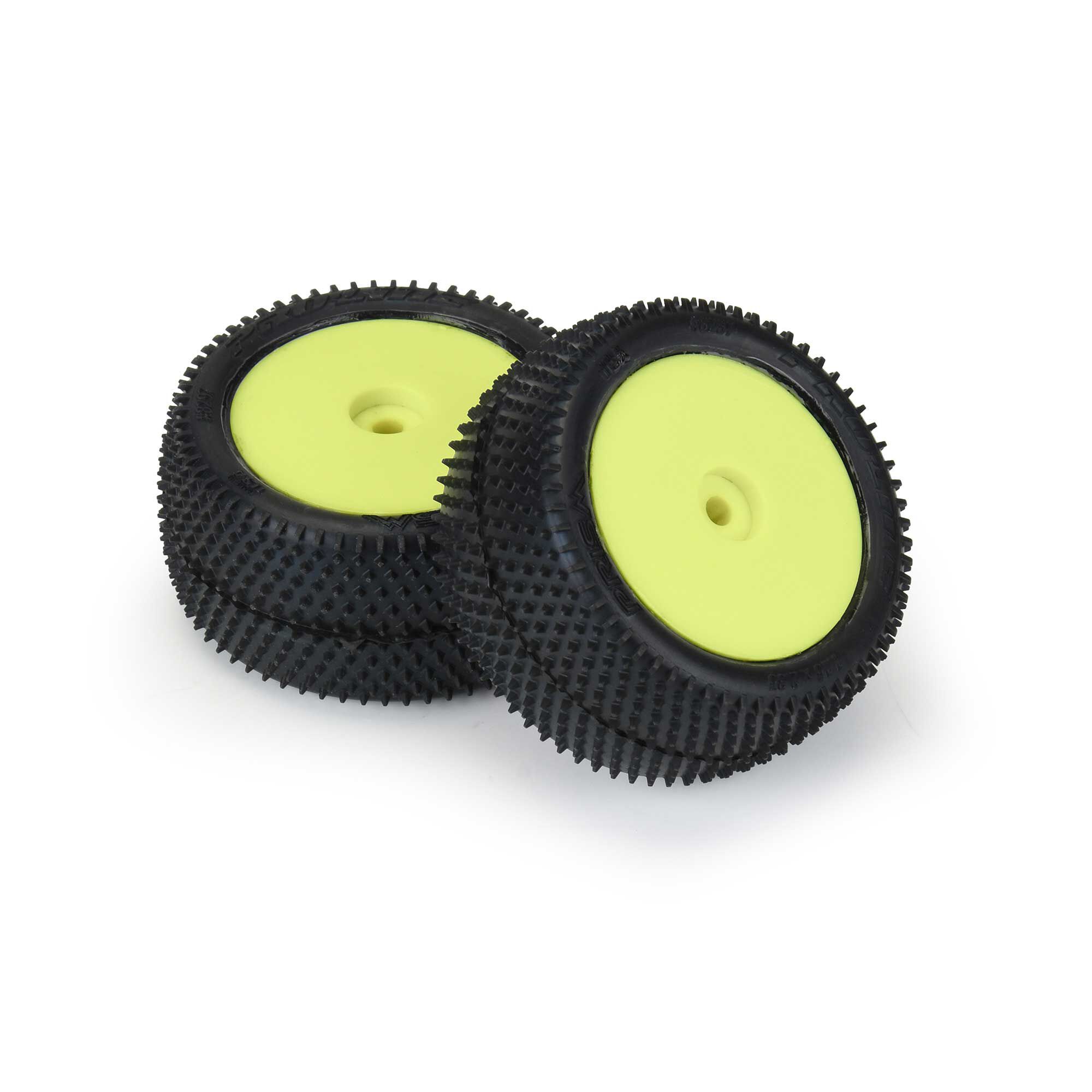 Pro-Line Racing 1/18 Prism Rear Carpet Mini-B Tires Mounted 8mm Yellow Wheels (2)