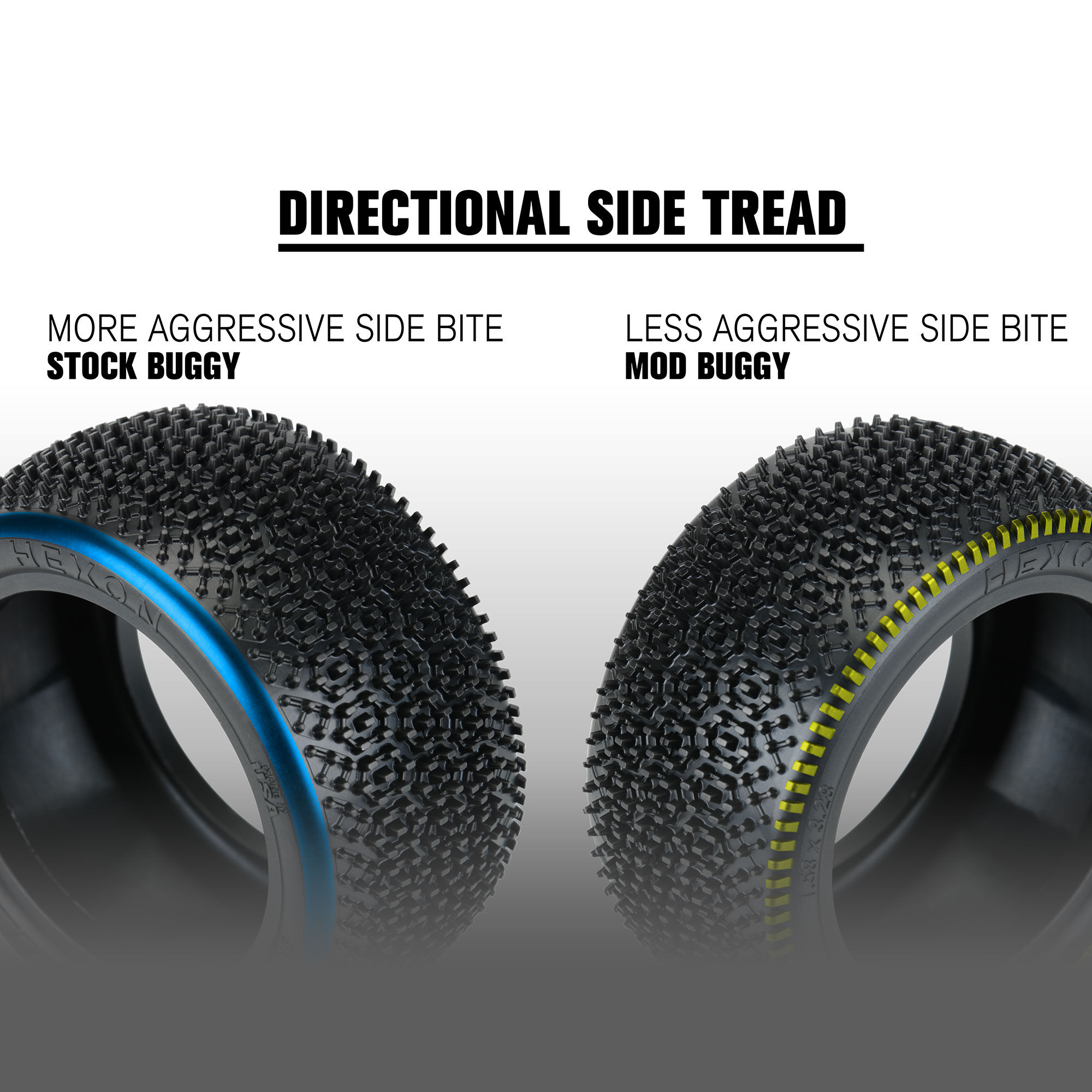 Pro-Line Racing 1/10 Hexon CR3 Rear 2.2" Carpet Buggy Tires (2)