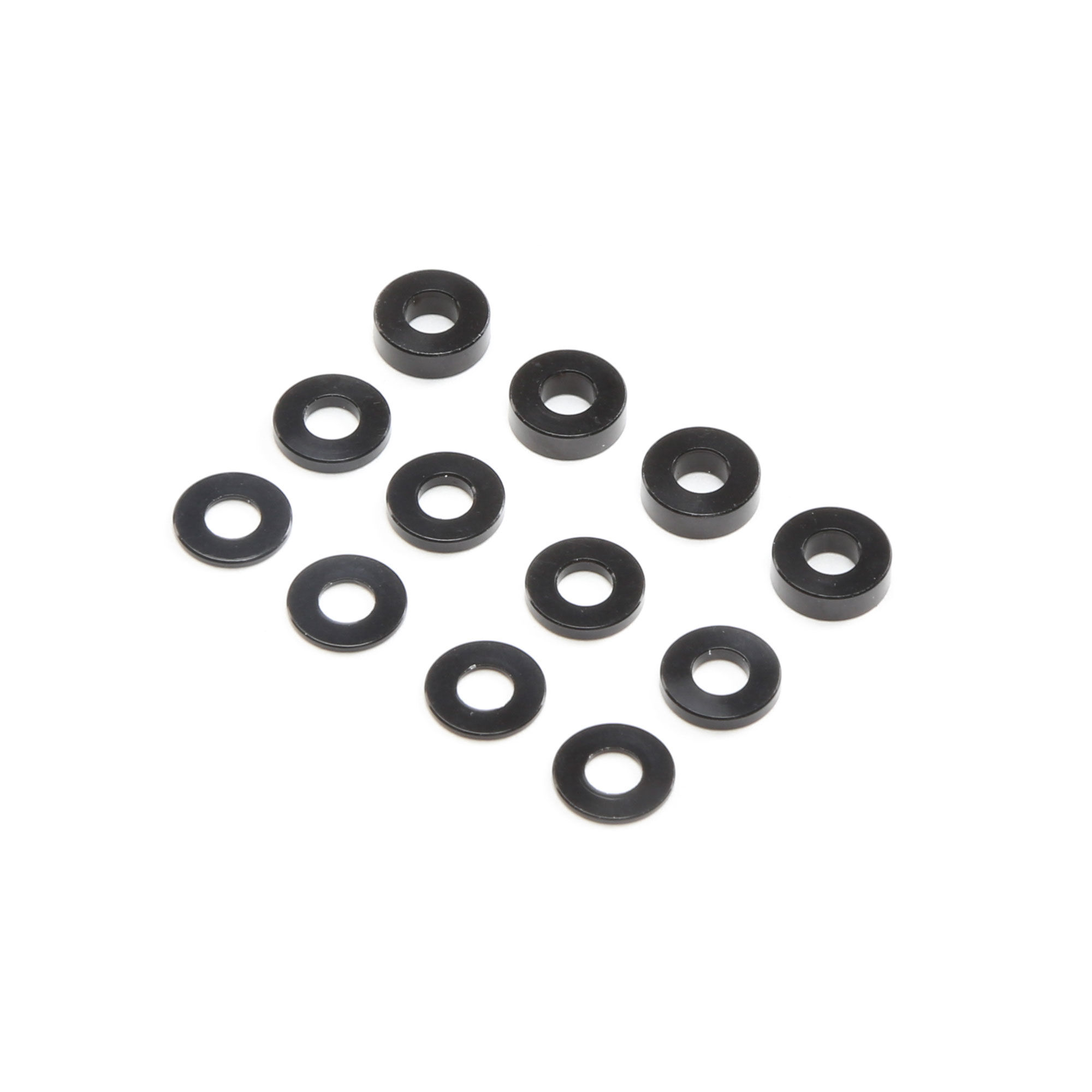 Team Losi Racing M3 Caster Block Aluminum Washer Set, Black (4ea)