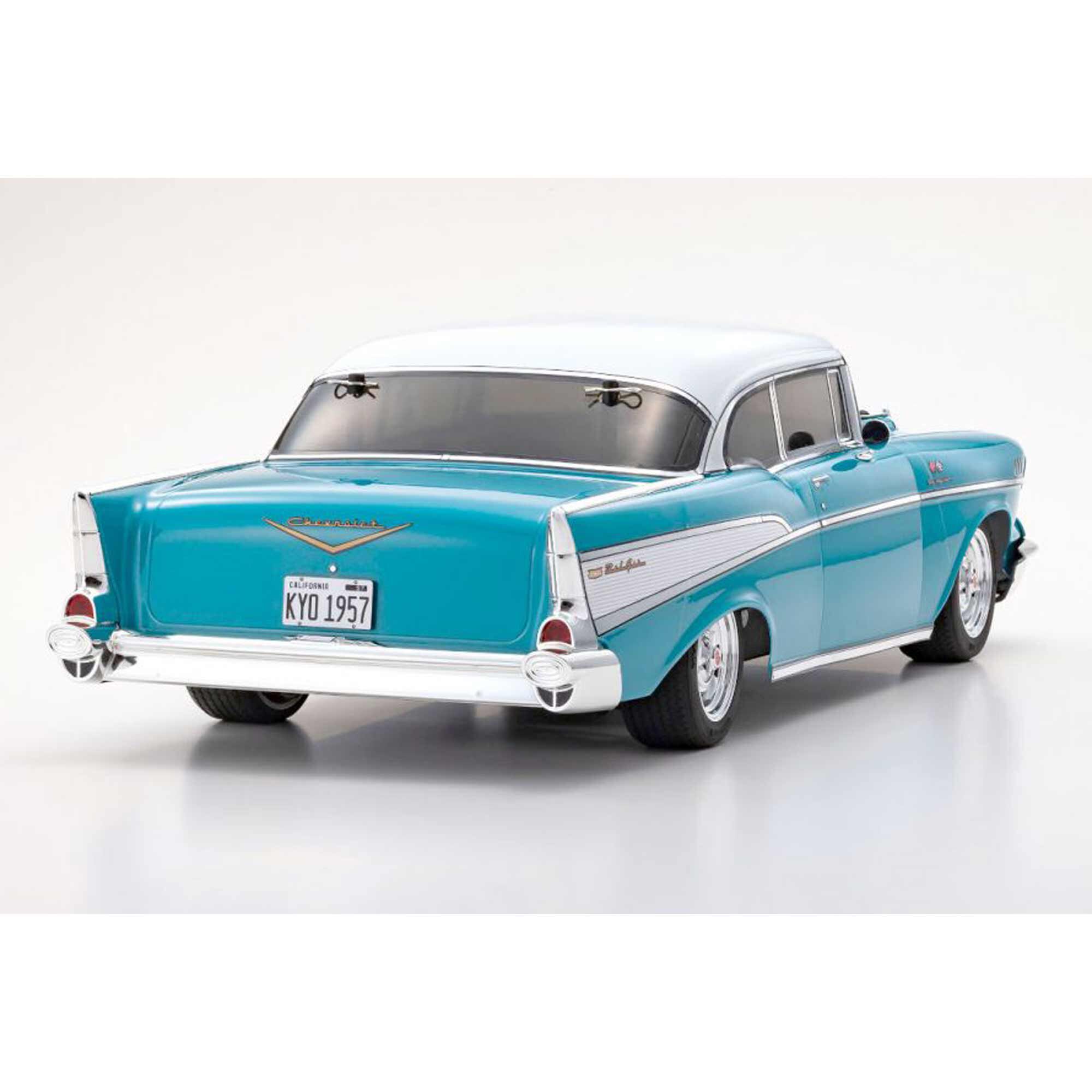 Kyosho 1/10 1957 Chevy Bel Air Coupe Fazer Mk2 FZ02L Brushed 4x4 On-Road Touring RTR, Tropical Turquoise