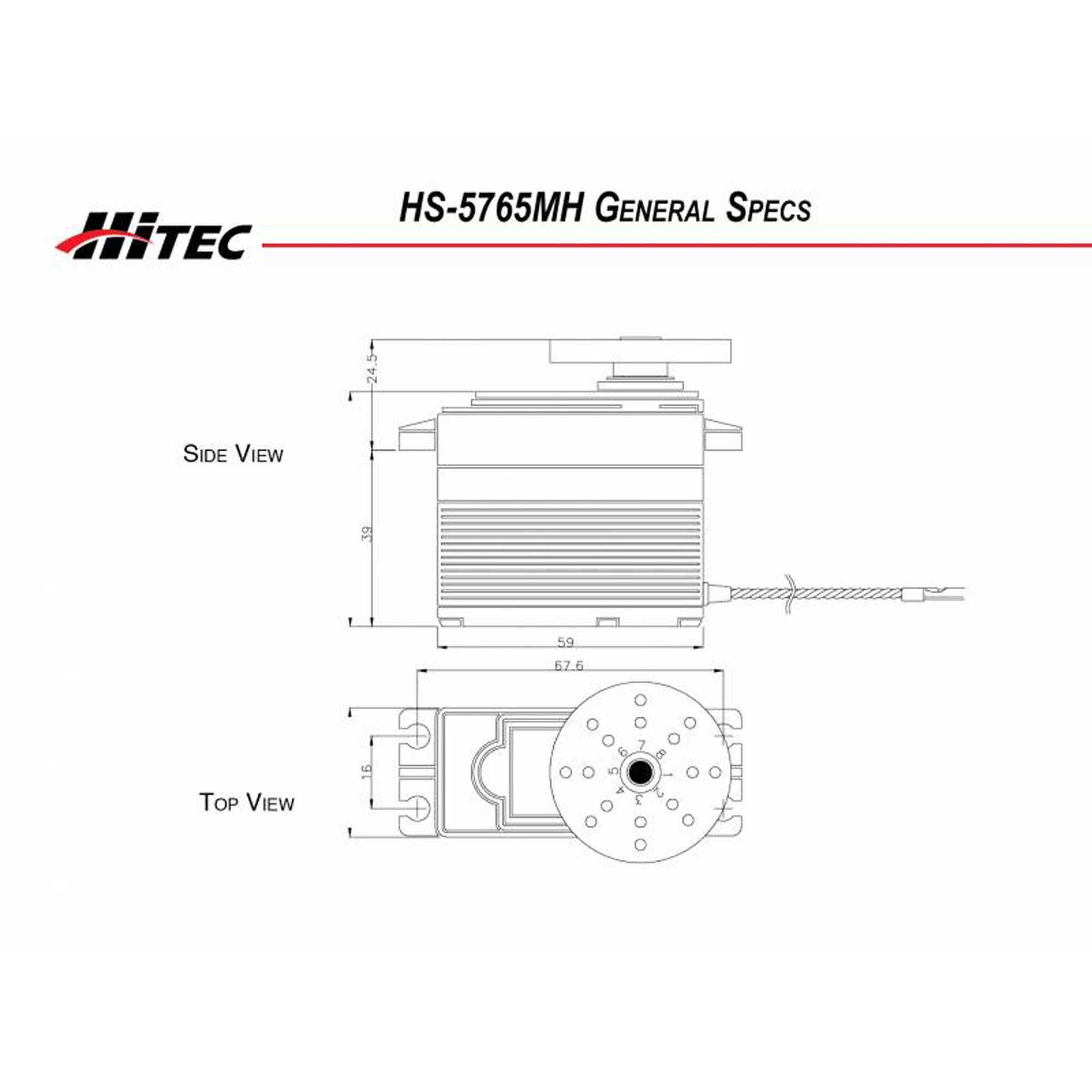 Hitec RCD Inc. HS-5765MH Giant Scale Digital HV Metal Gear Servo