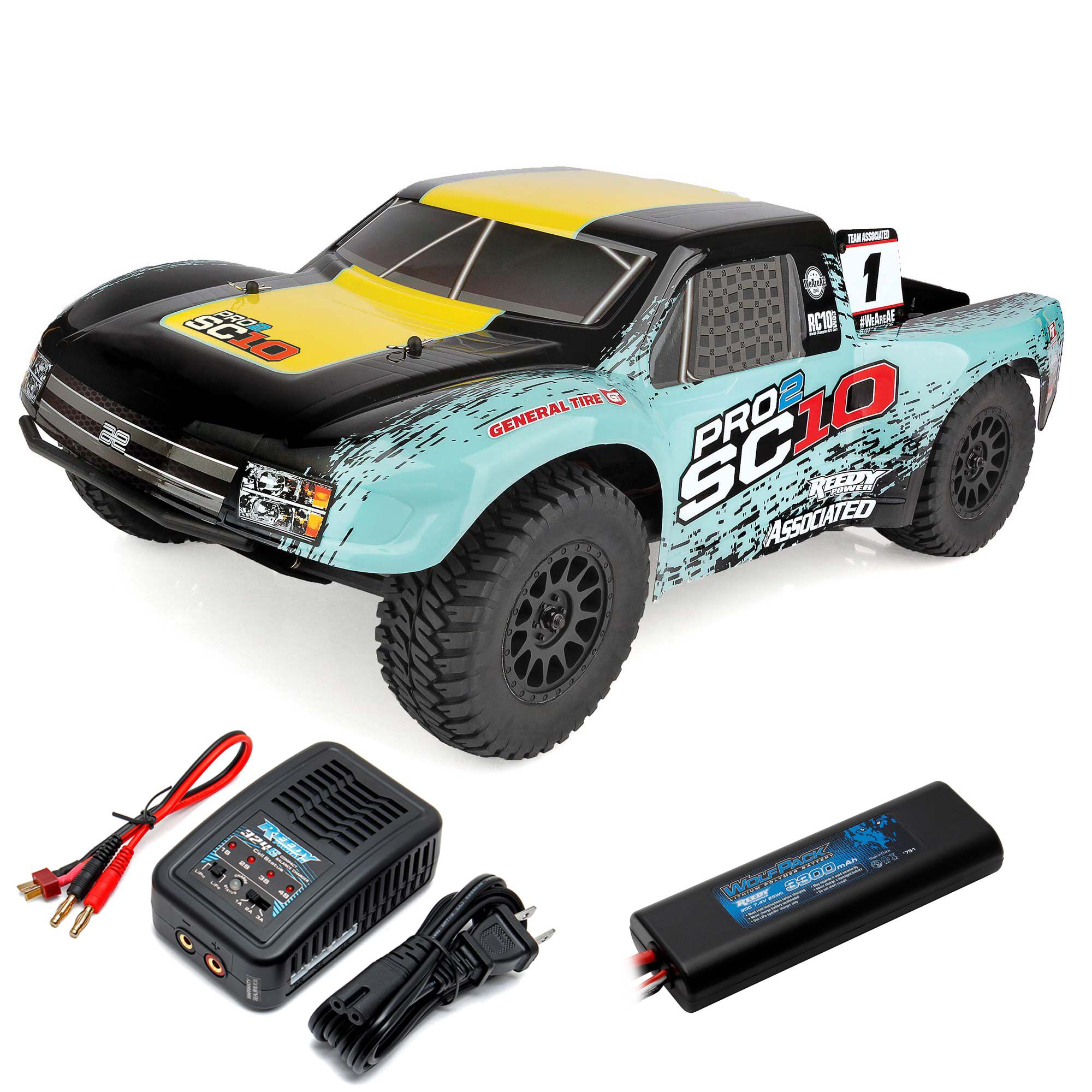 Team Associated 1/10 Pro2 SC10 2WD Short Course Truck RTR, LiPo Combo