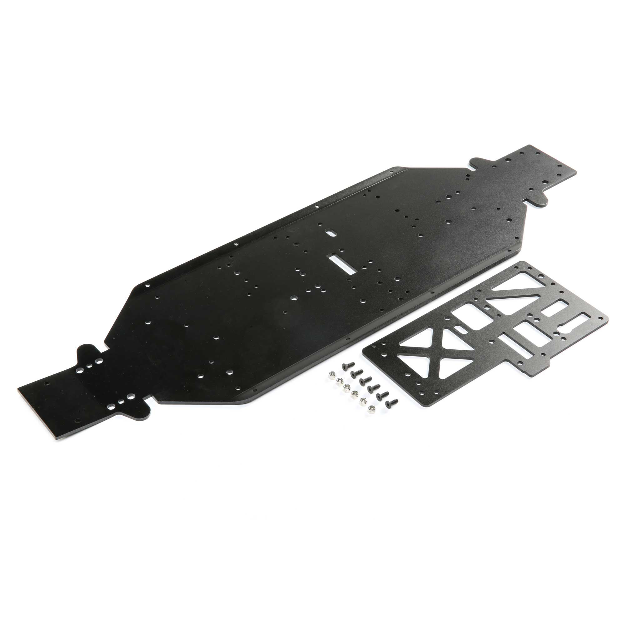 Losi Chassis with Brace, 4mm Black: DBXL-E 2.0