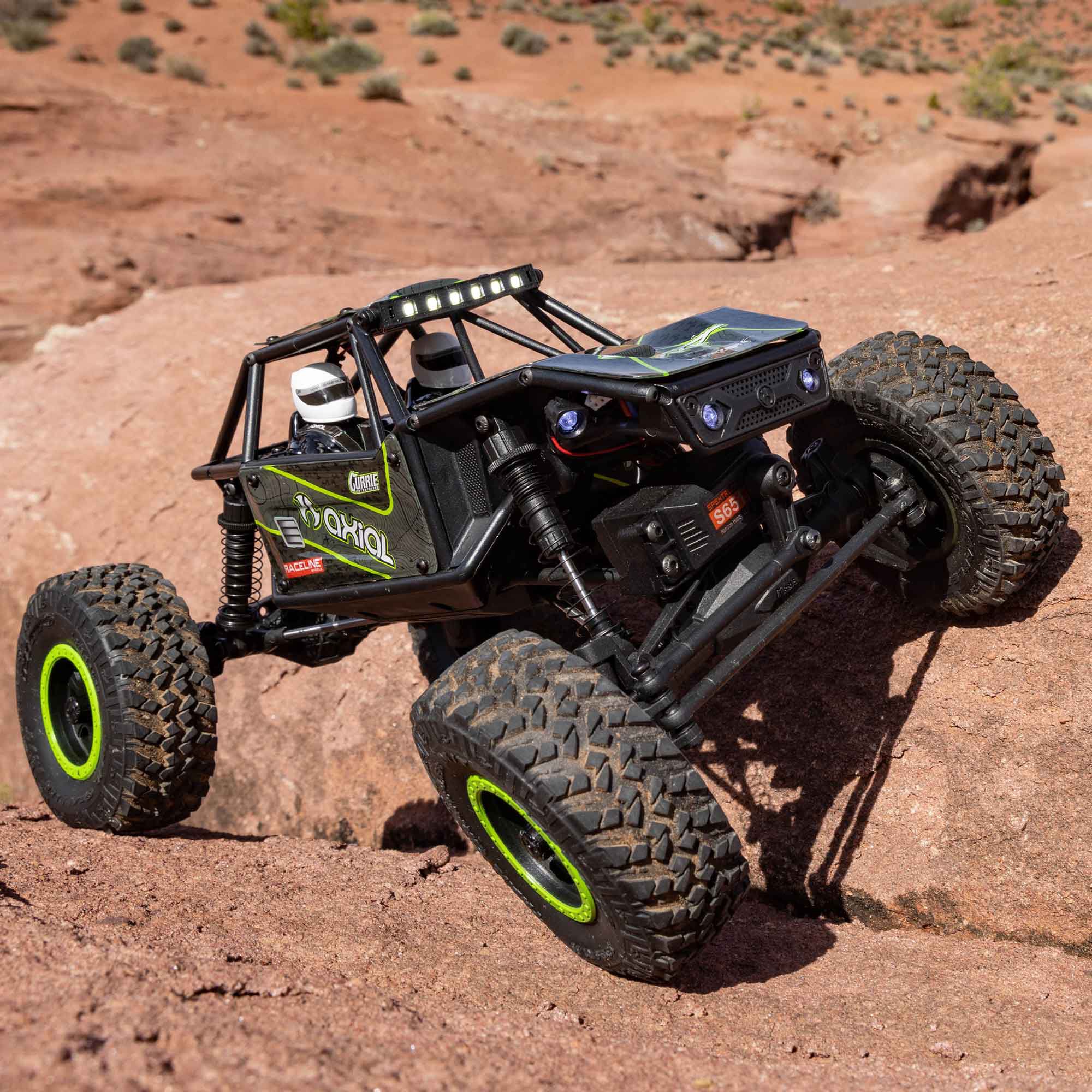 Axial 1/18 UTB18 Capra 4X4 RTR Brushed Rock Crawler (Battery & Charger Included), Black