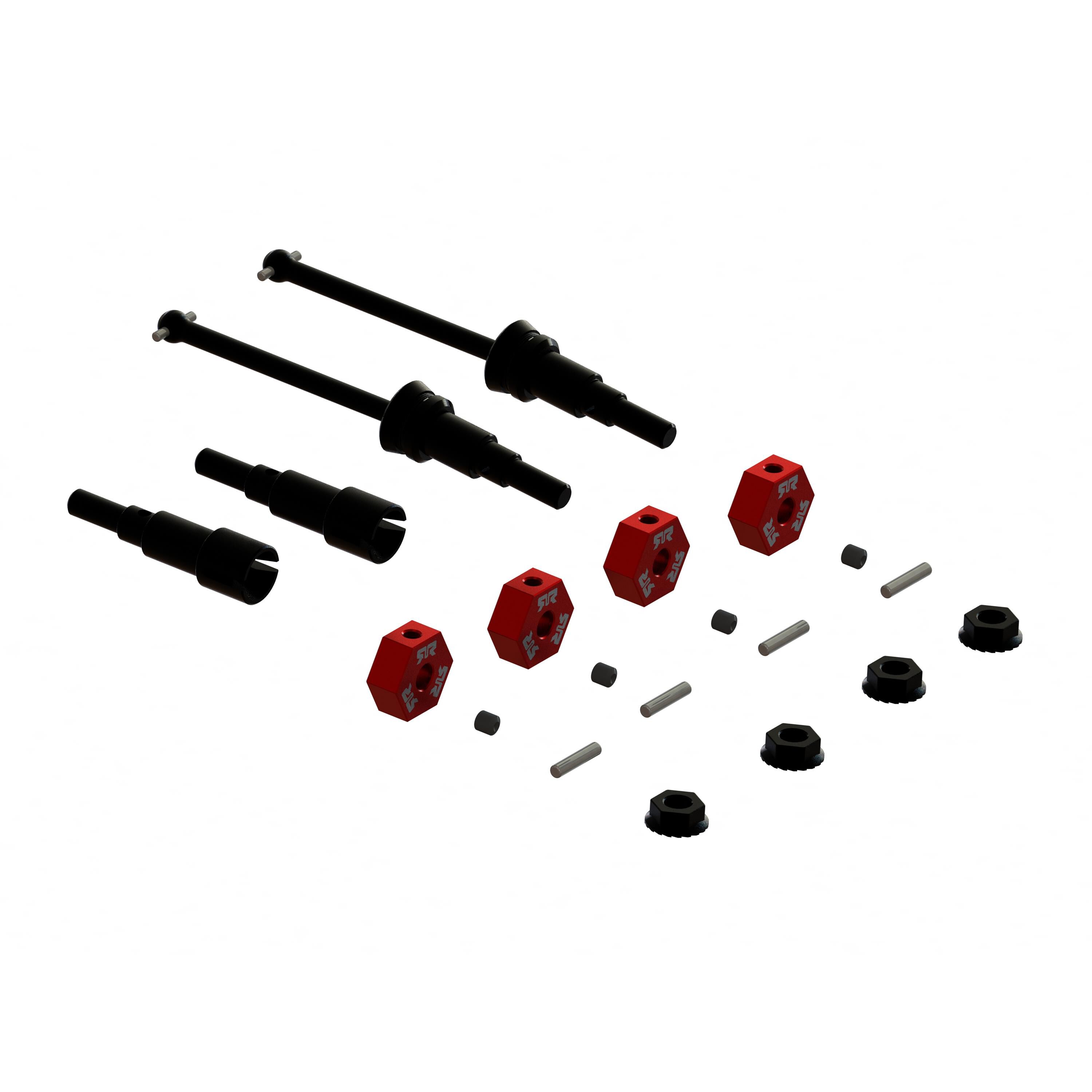 ARRMA Metal Axle & Wheel Hex Set B (4): GROM