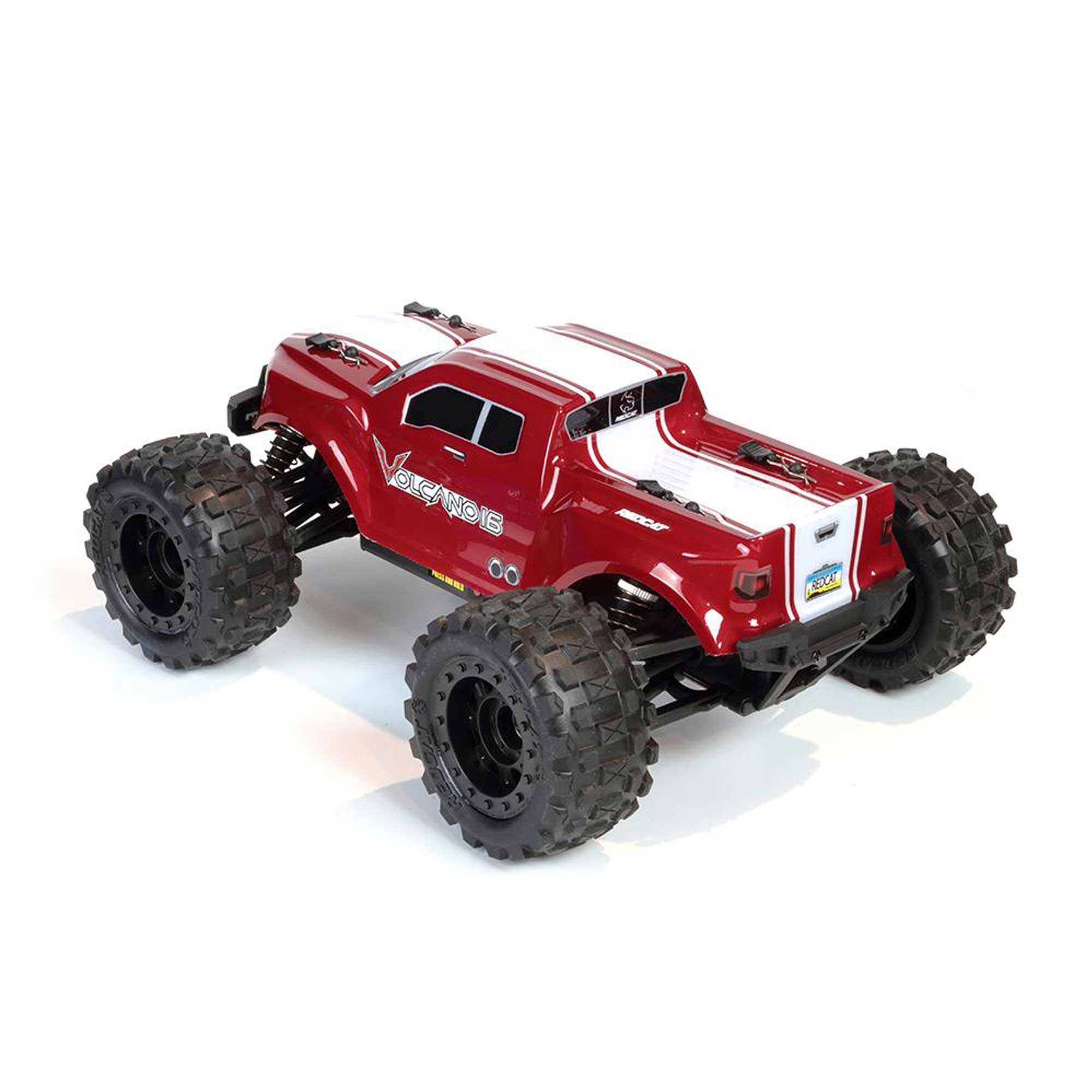 Redcat Racing 1/16 Volcano-16 4WD Monster Truck RTR, Red