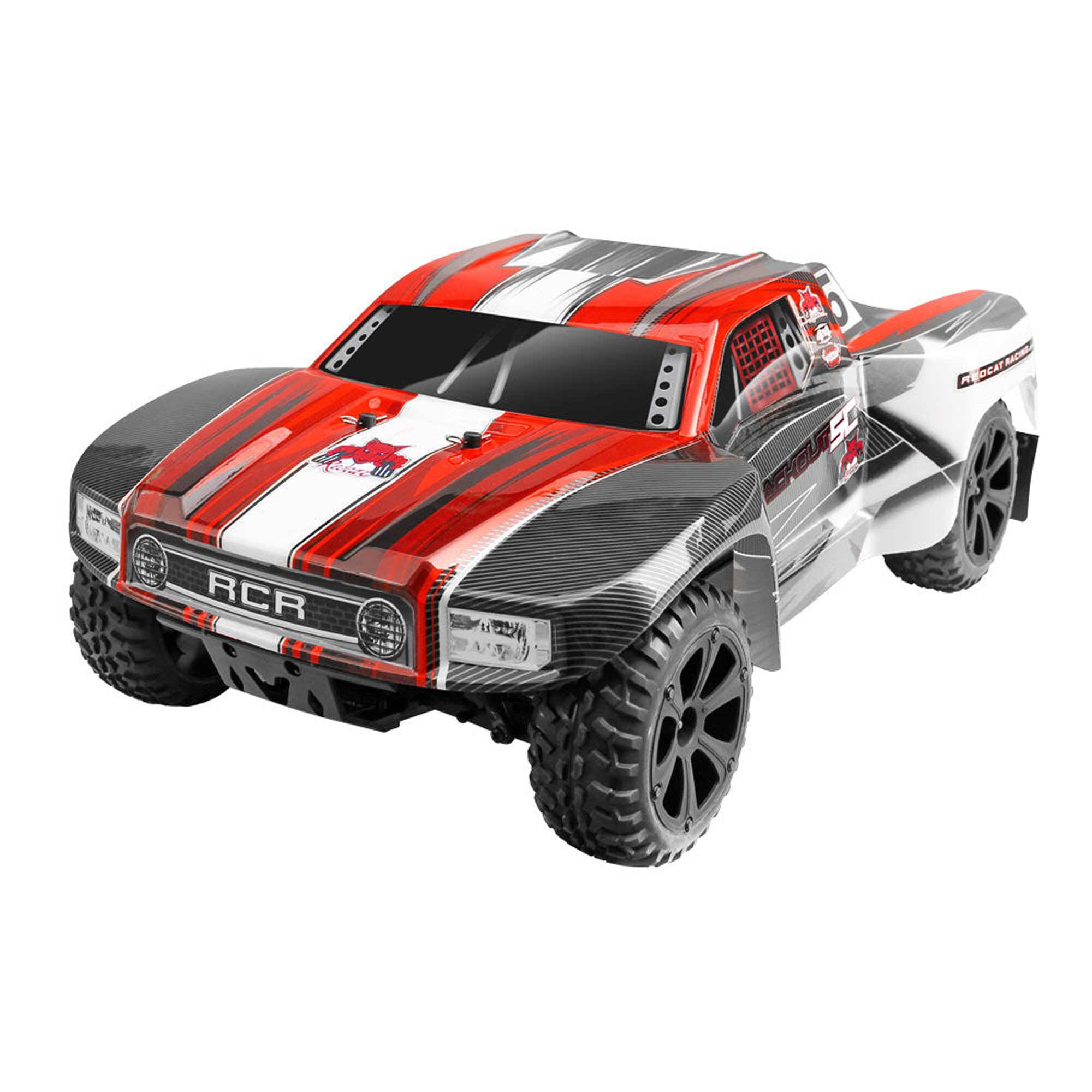 Redcat Racing 1/10 Blackout SC 4WD Short Course Truck Brushed RTR, Red