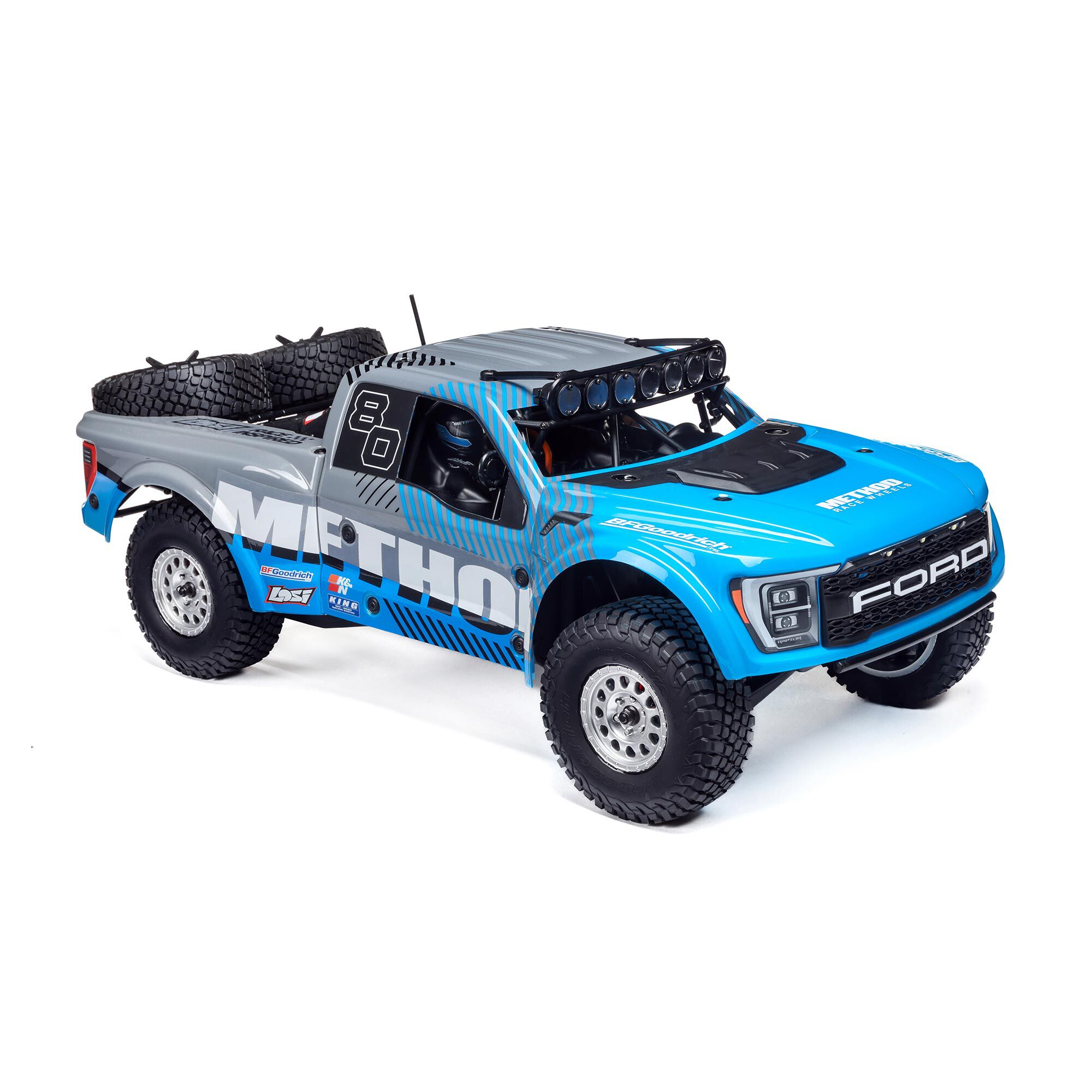Losi 1/10 Baja Rey 2.0 Ford Raptor Method 3S 4X4 RTR Brushless, Blue