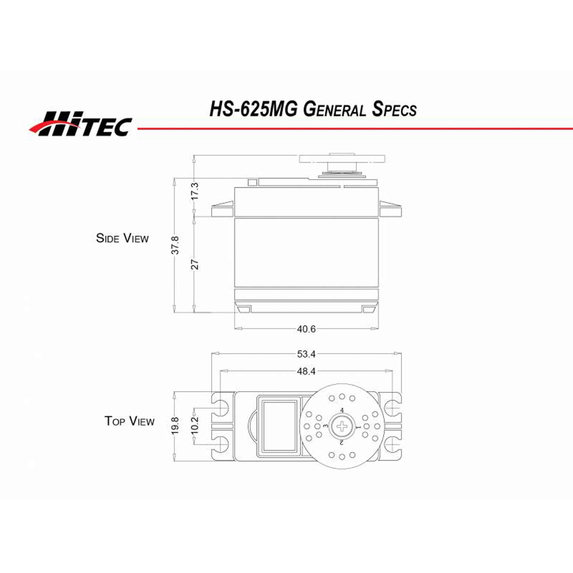 Hitec RCD Inc. HS-625MG Standard Analog Super Torque Metal Gear Servo