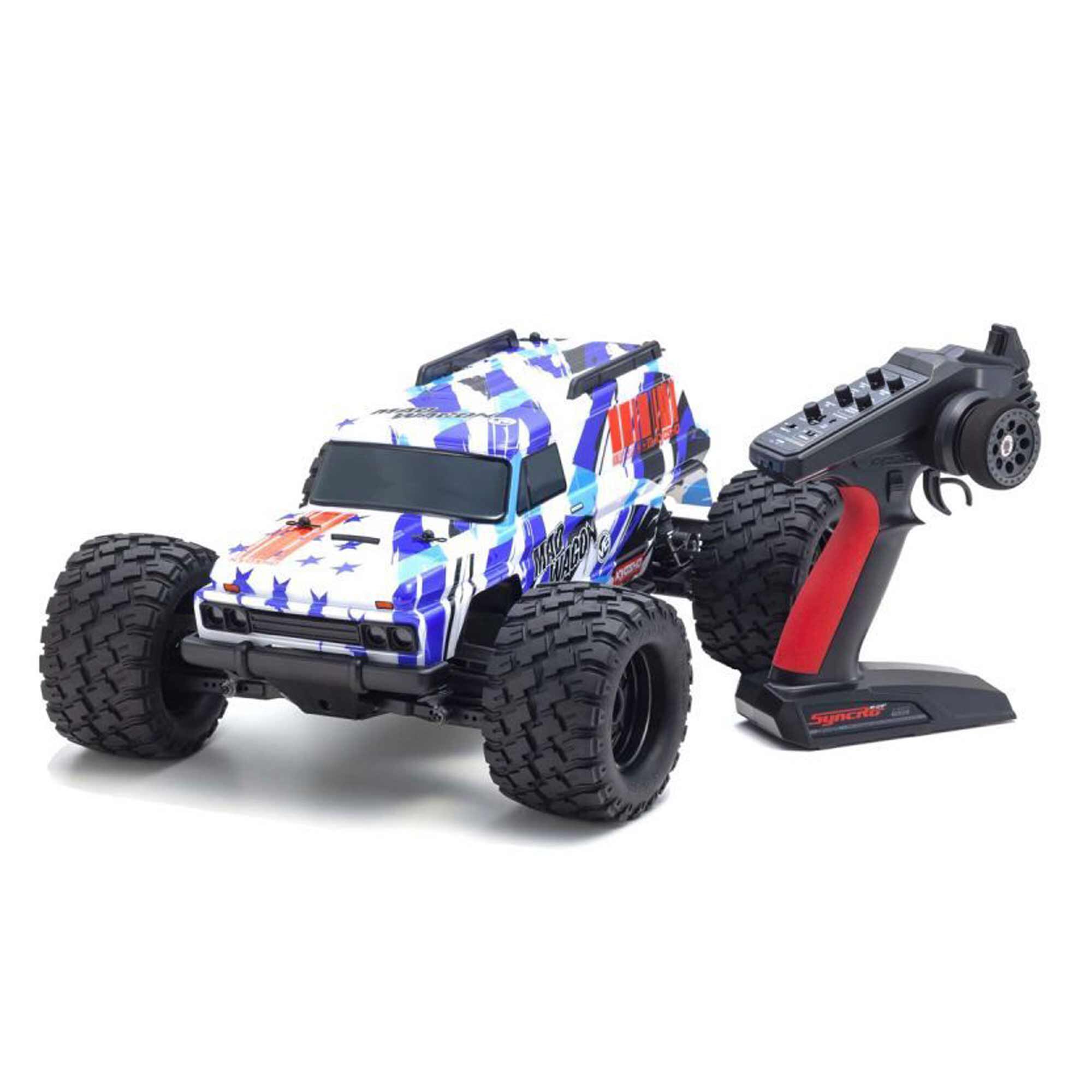 Kyosho 1/10 Mad Wagon VE KB10 4x4 3S Brushless Monster Truck RTR, Blue