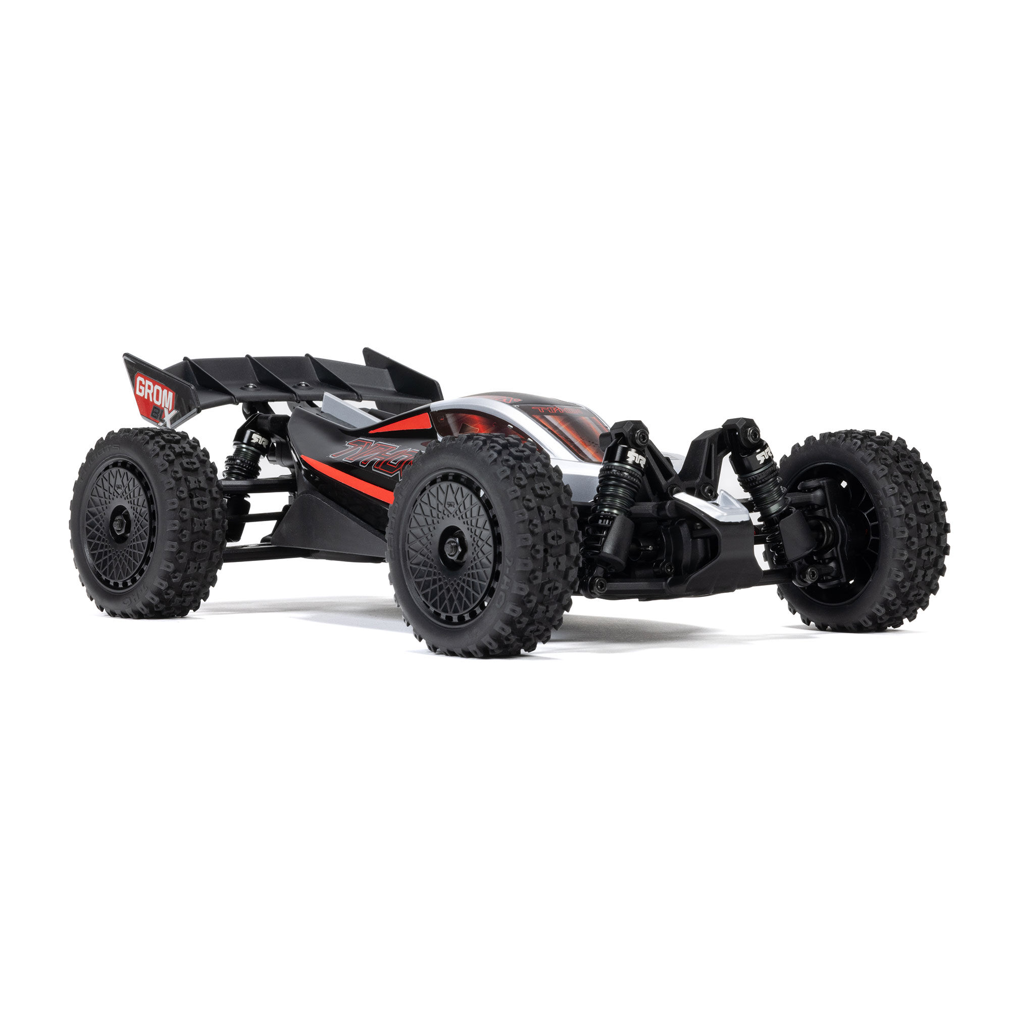 ARRMA 1/14 TYPHON GROM 223S DSC 4X4 RTR Brushless Buggy, Silver