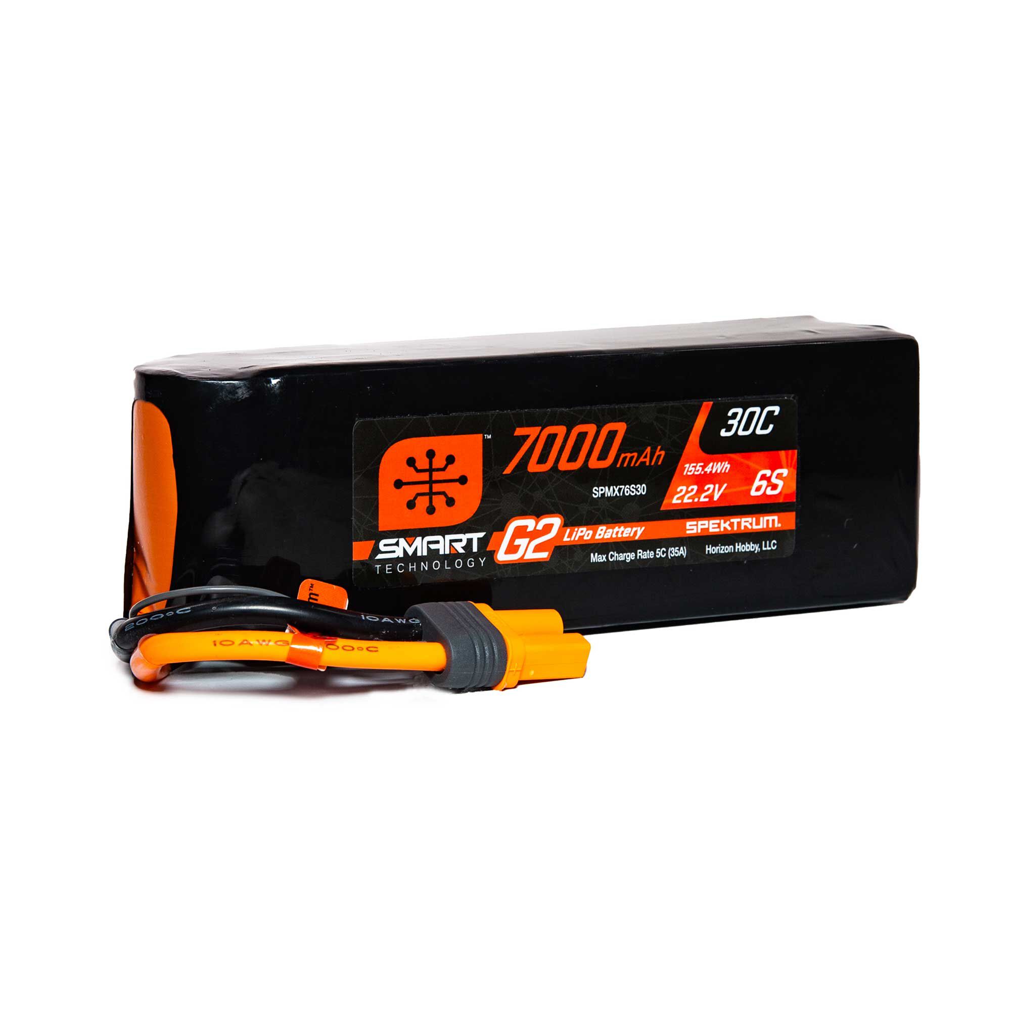 Spektrum Accessories 22.2V 7000mAh 6S 30C Smart G2 LiPo Battery: IC5