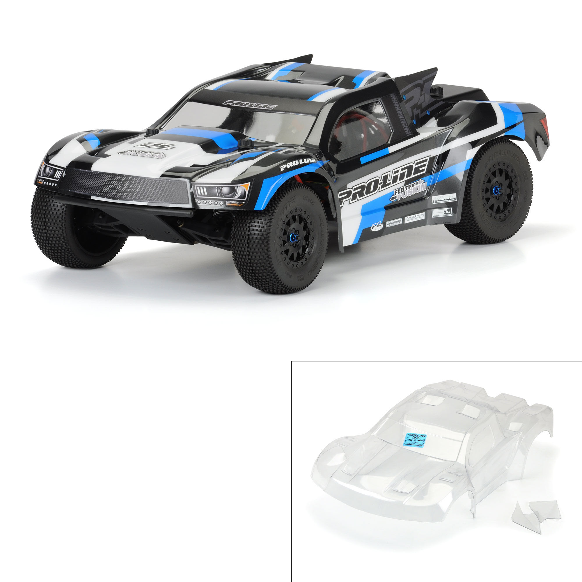 Pro-Line Racing 1/10 Pre-Cut Flo-Tek Fusion Clear Body: Short Course