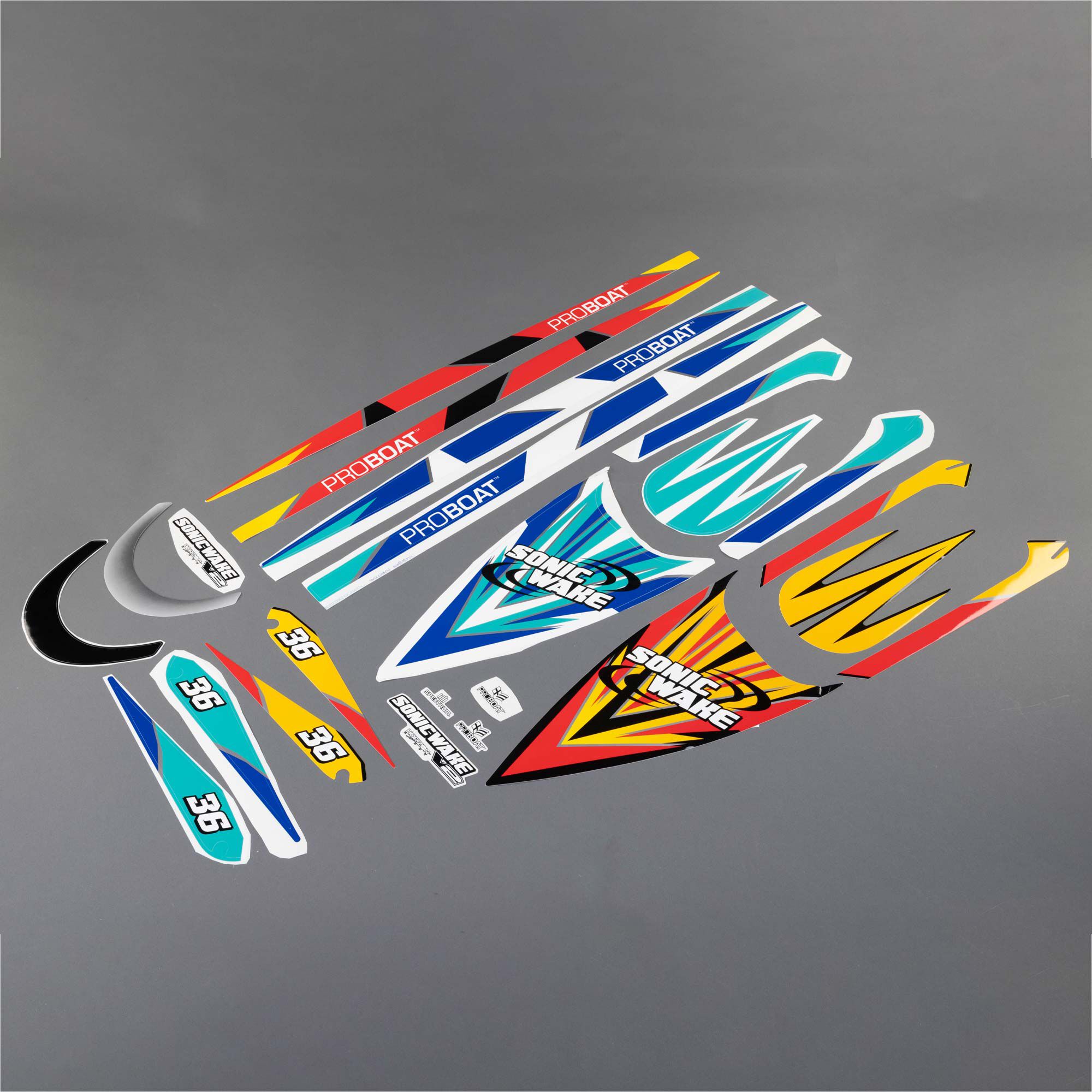 Pro Boat Decal Set, T1/T2: Sonicwake 36 V2