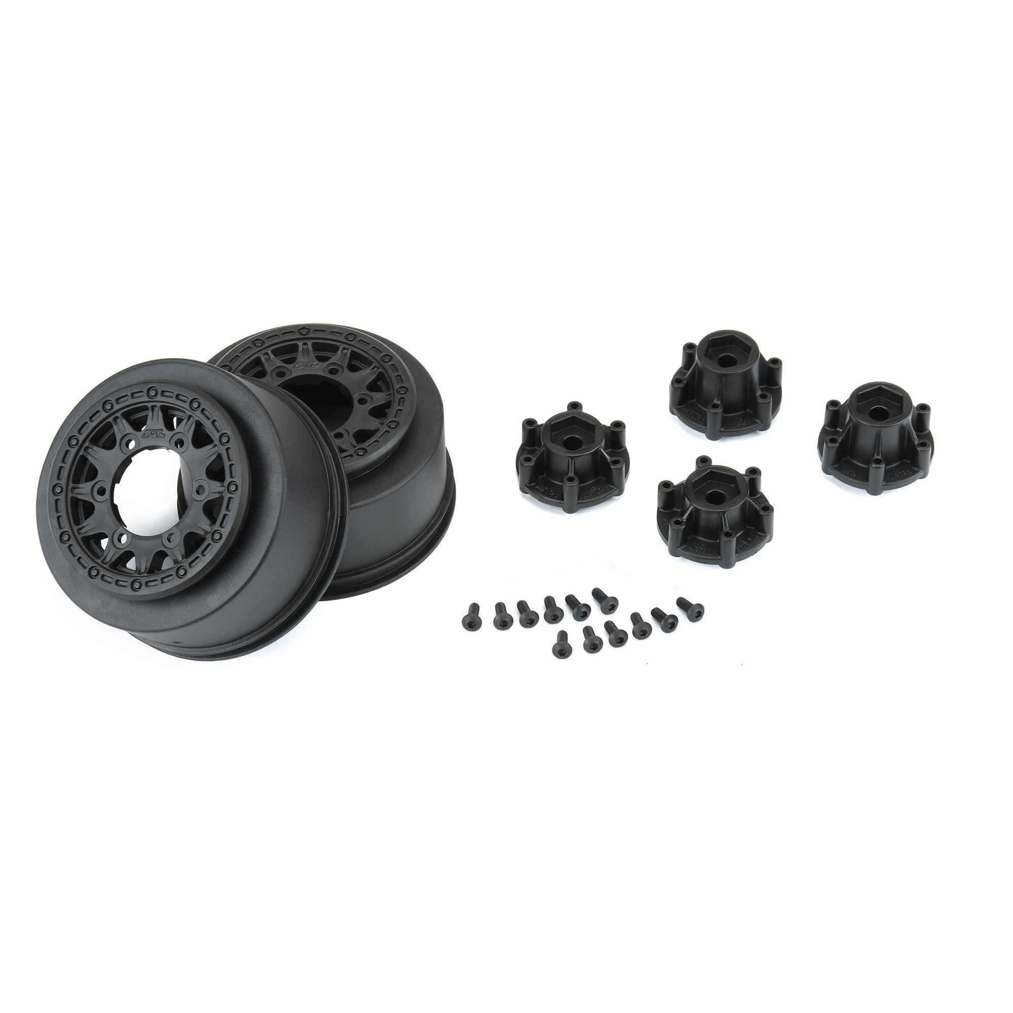 Pro-Line Racing 1/10 Raid Front/Rear 2.2"/3.0" 12mm Short Course Wheels (2) Black