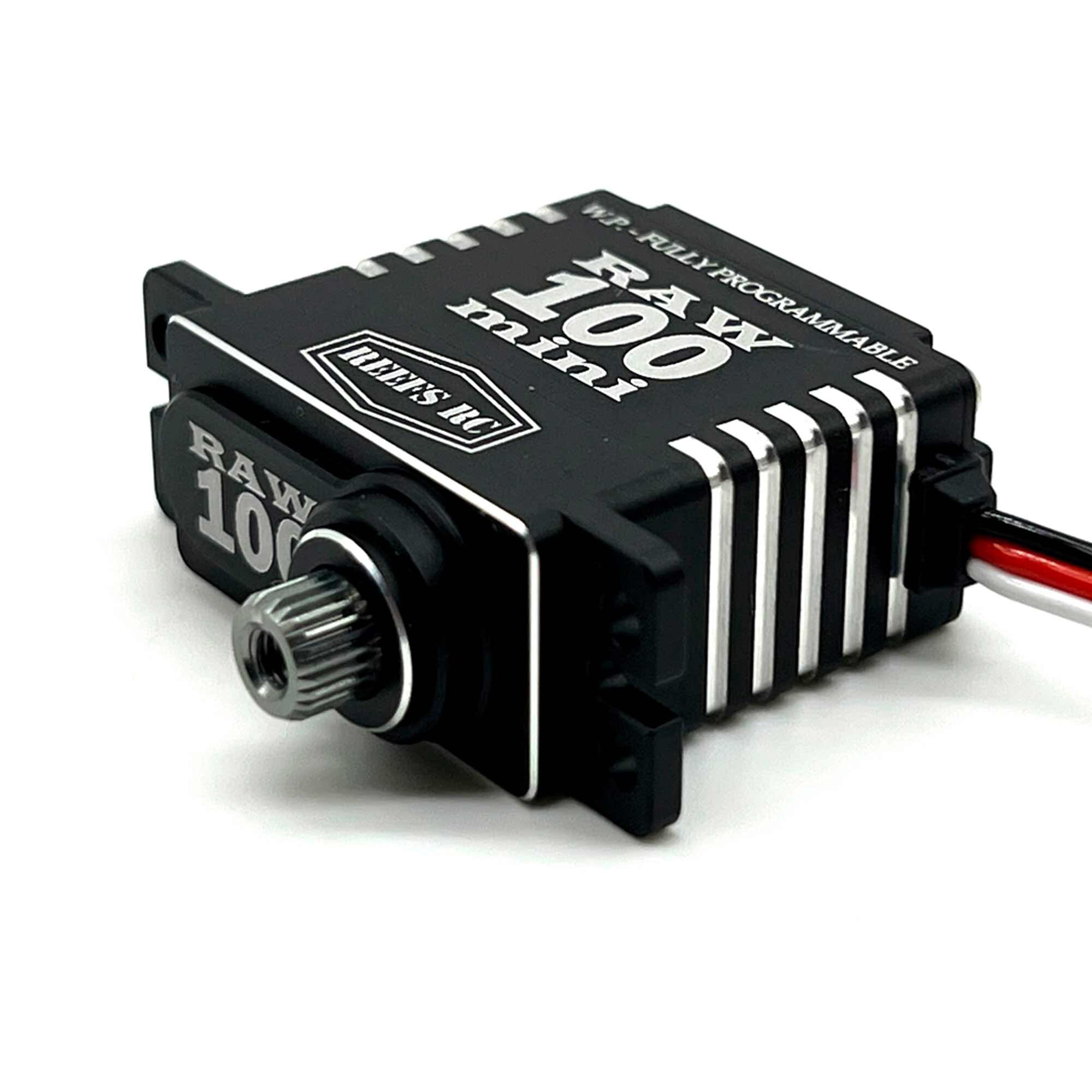 REEFS RC RAW 100 Mini Digital Metal Gear Waterproof Programmable Servo, Black