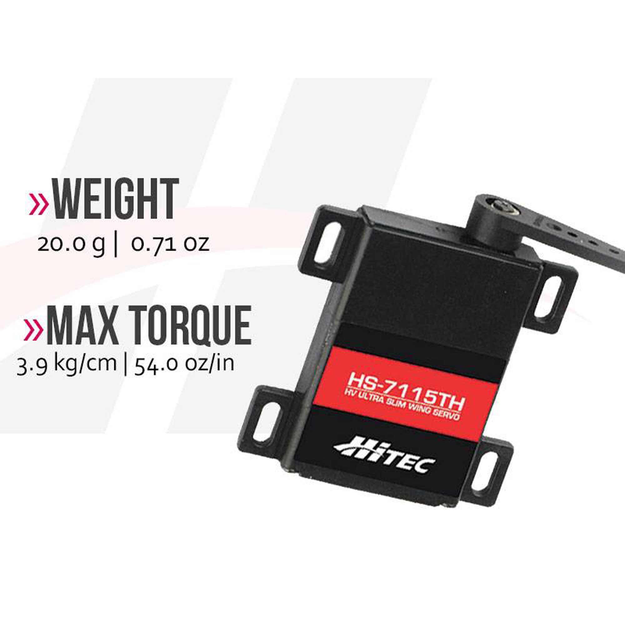 Hitec RCD Inc. HS-7115TH Thin Digital HV Titanium Gear Slim Wing Servo