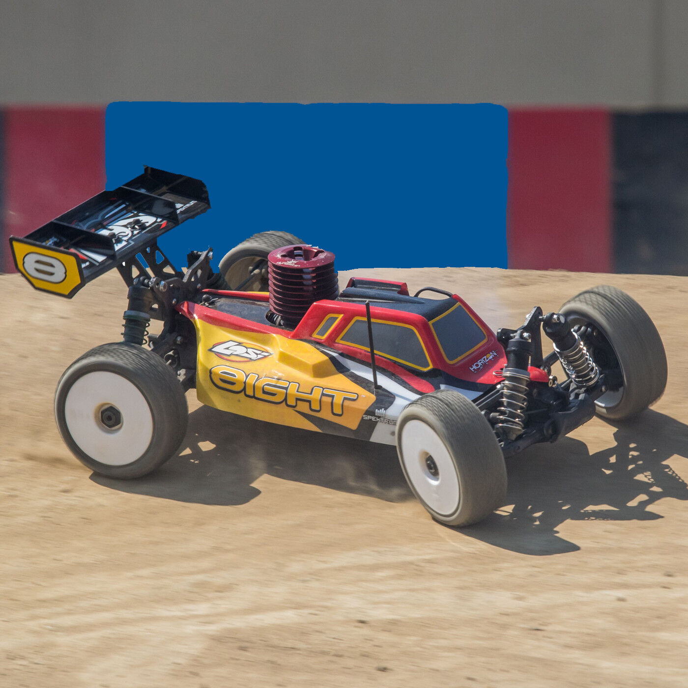 Losi 1/8 8IGHT 4WD Buggy Nitro RTR, Red/Yellow