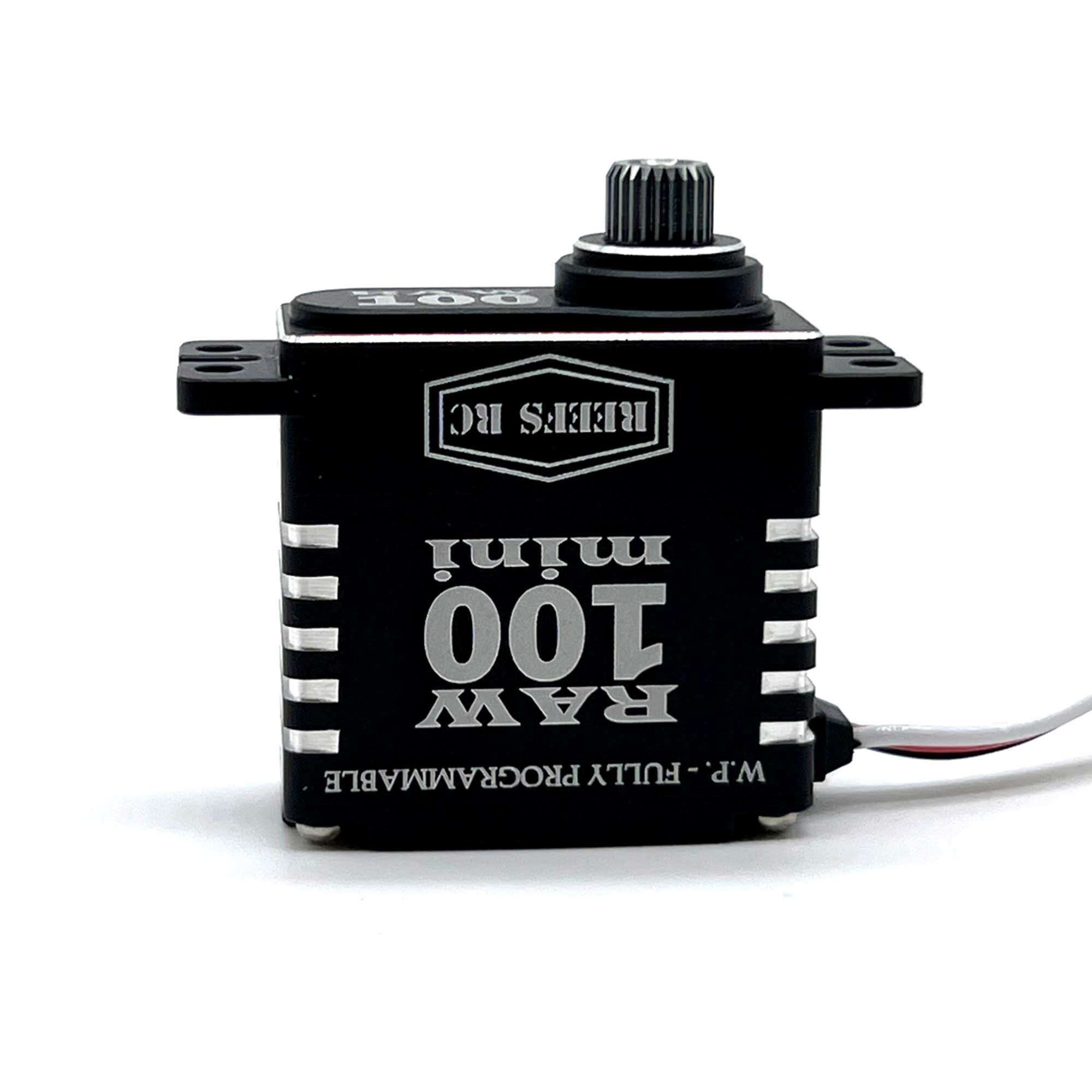 REEFS RC RAW 100 Mini Digital Metal Gear Waterproof Programmable Servo, Black