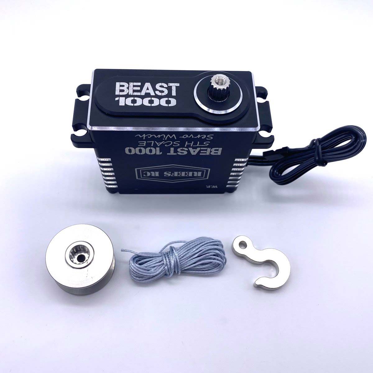 REEFS RC Beast 1000 1/5 Scale Digital Metal Gear Waterproof Winch Servo, Black