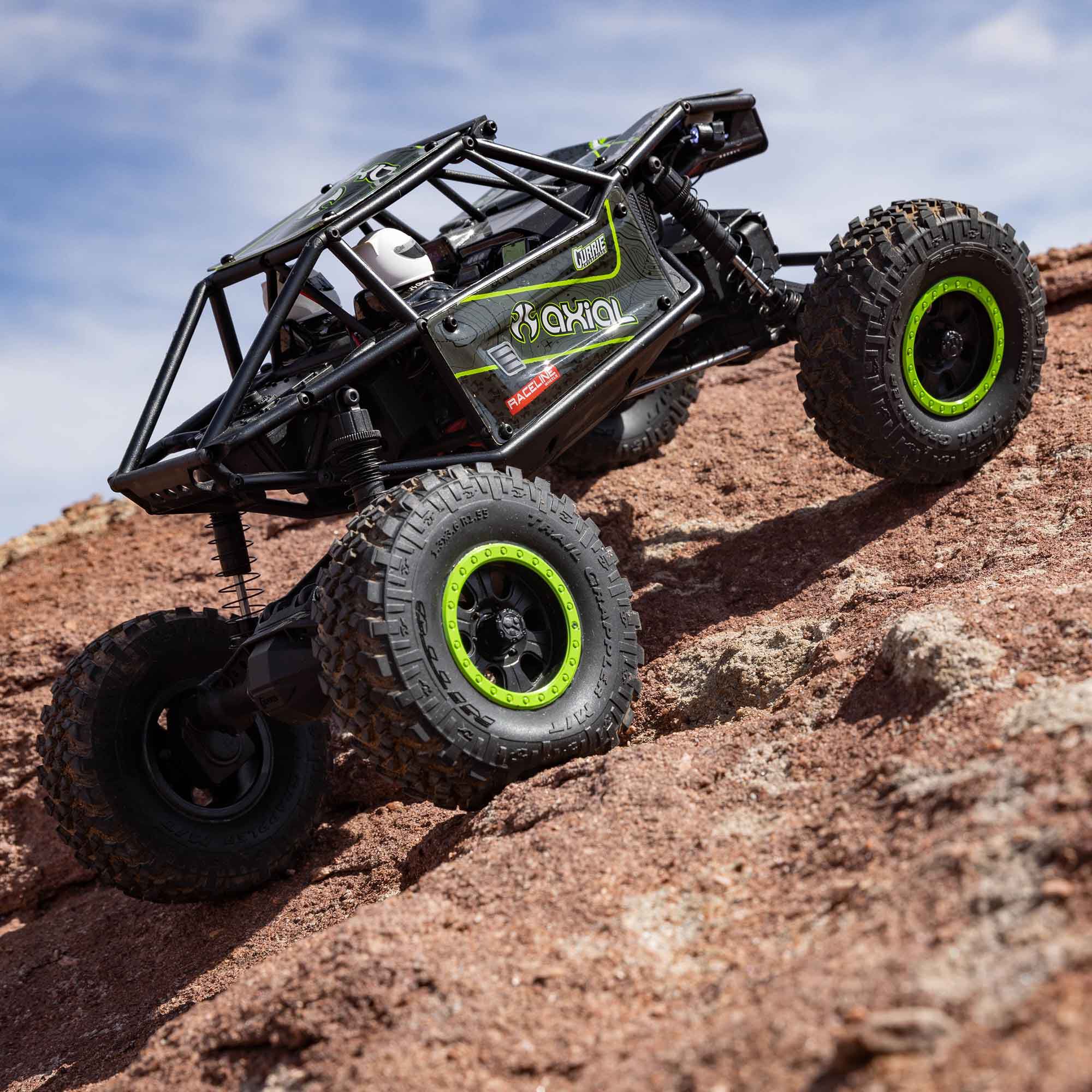 Axial 1/18 UTB18 Capra 4X4 RTR Brushed Rock Crawler (Battery & Charger Included), Black