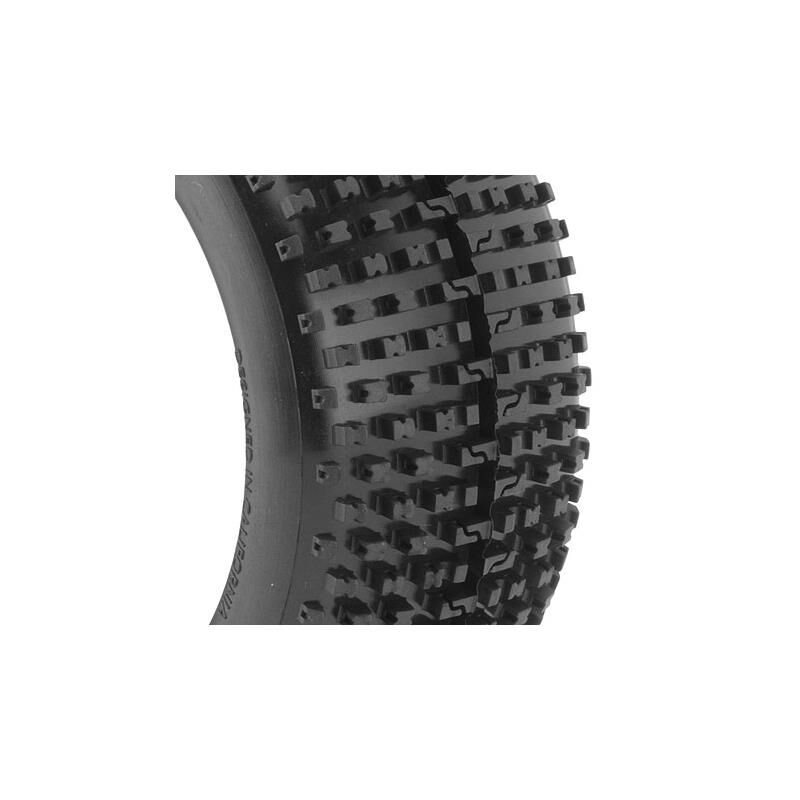 AKA PRODUCTS, INC. 1/8 I-Beam Medium Long Wear Tires, Red Inserts (2): Buggy