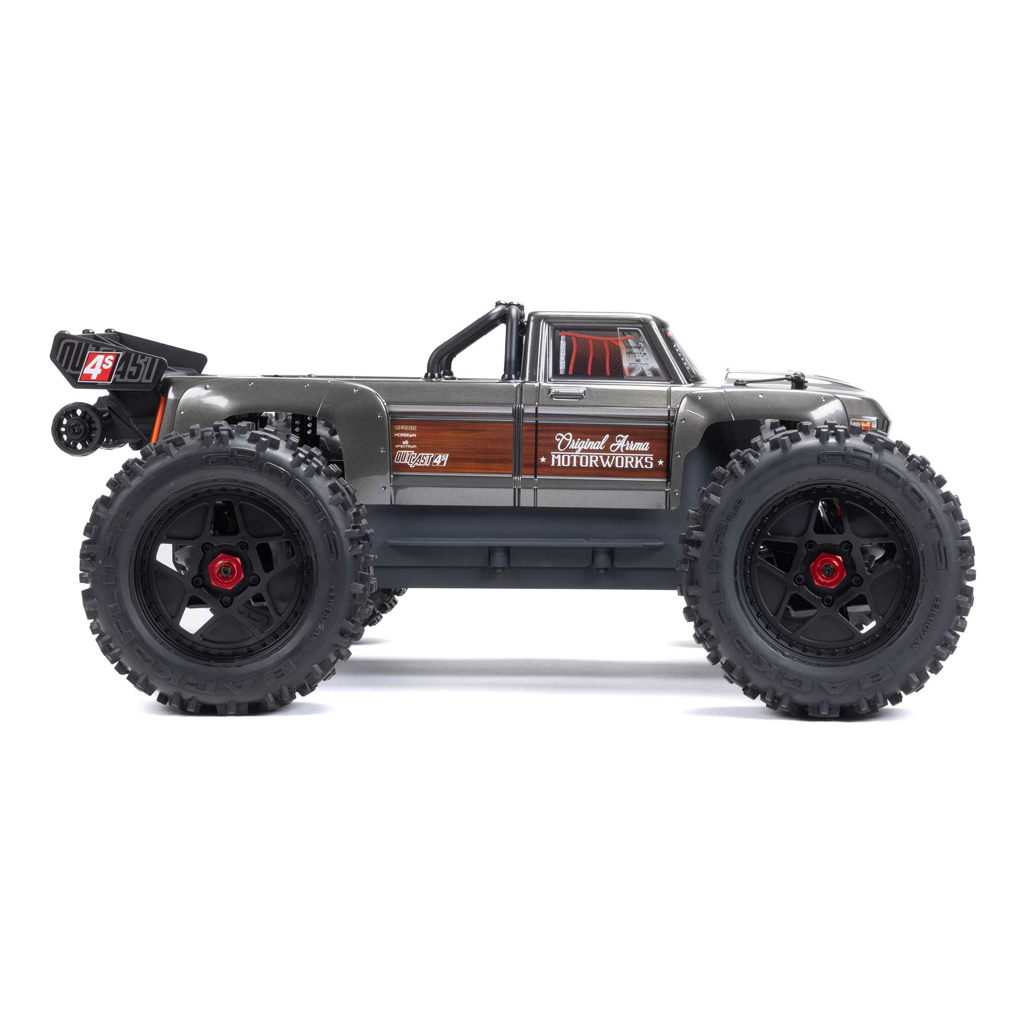 ARRMA 1/10 OUTCAST 4S 4X4 RTR Brushless Stunt Truck, Gun Metal