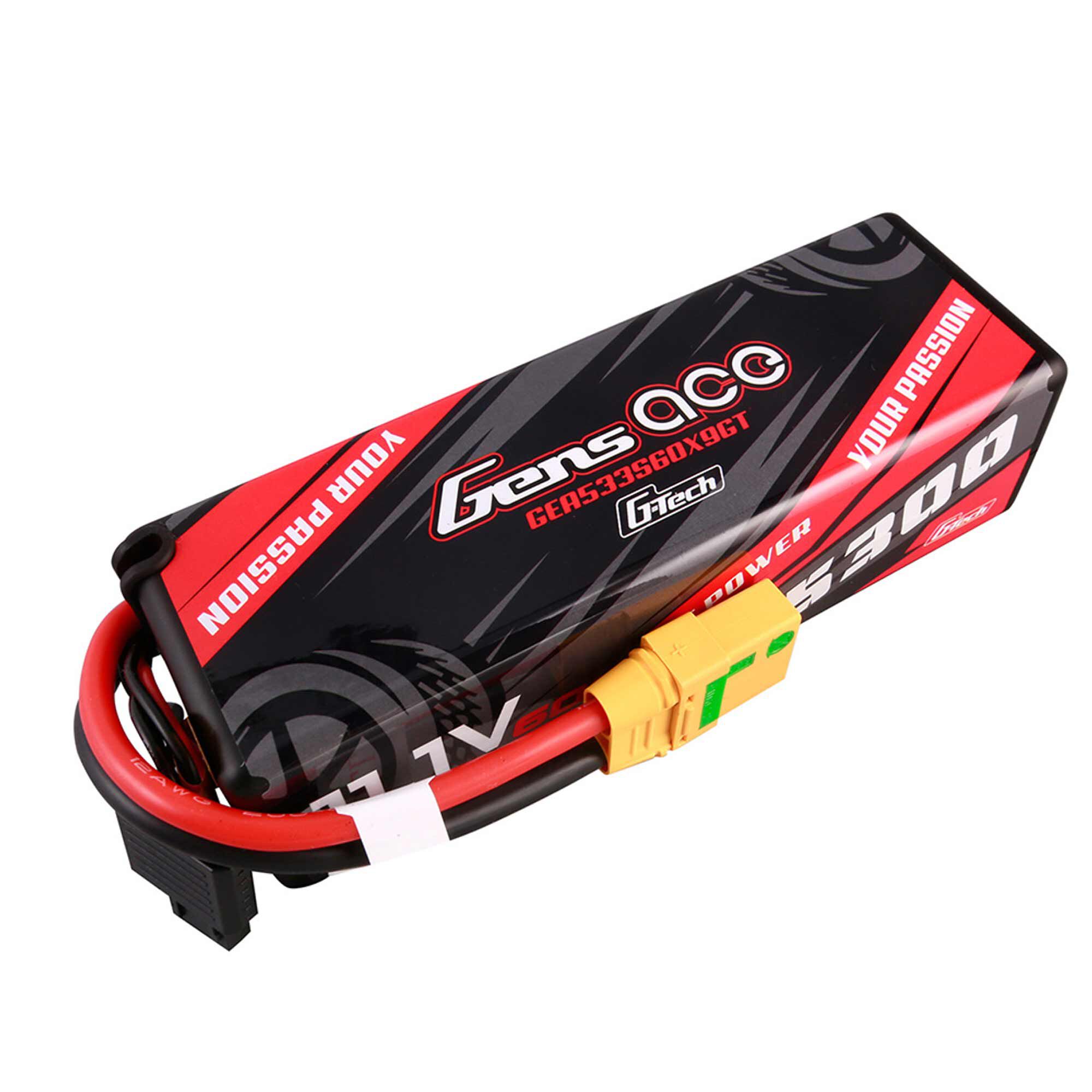 Gens ace 11.1V 5300mAh 3S 60C G-Tech Smart Hardcase LiPo Battery: XT90