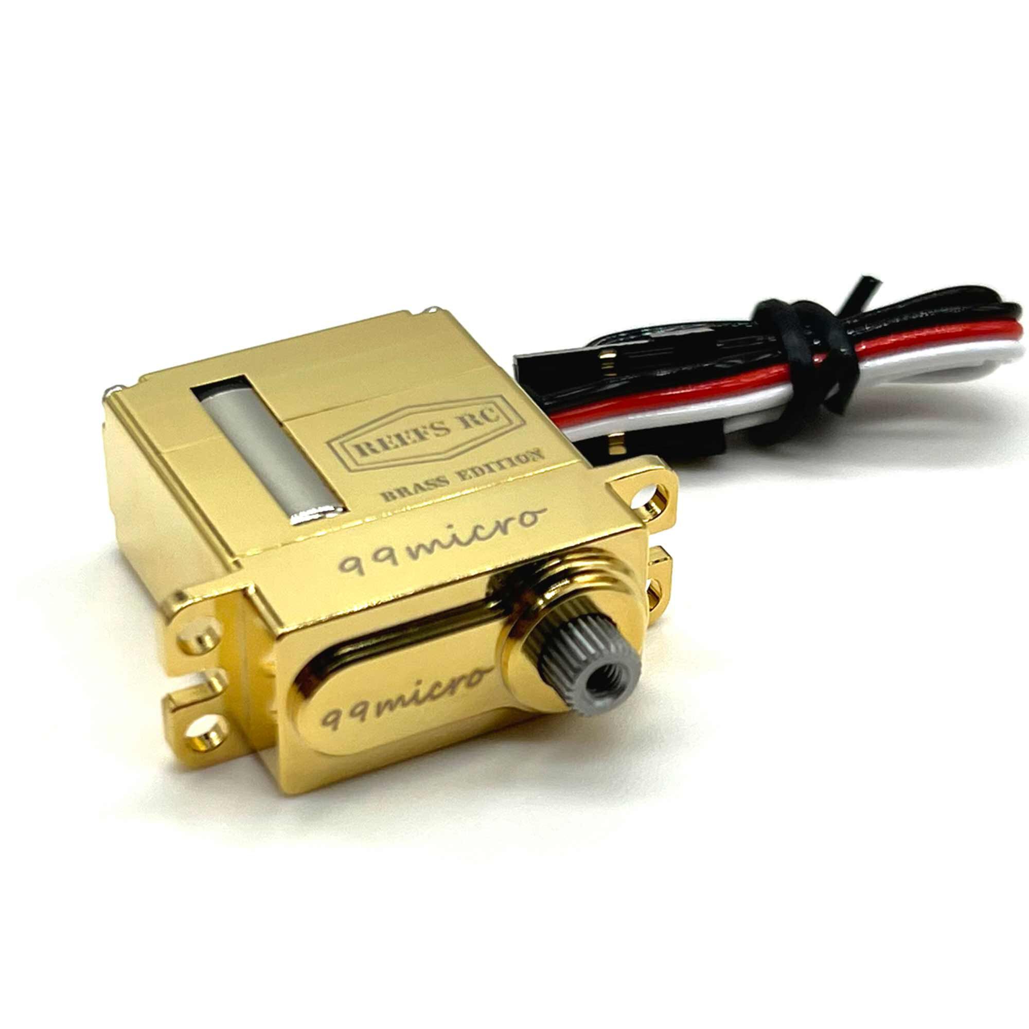 REEFS RC 99 Micro Digital Metal Gear Waterproof Servo, Brass Edition