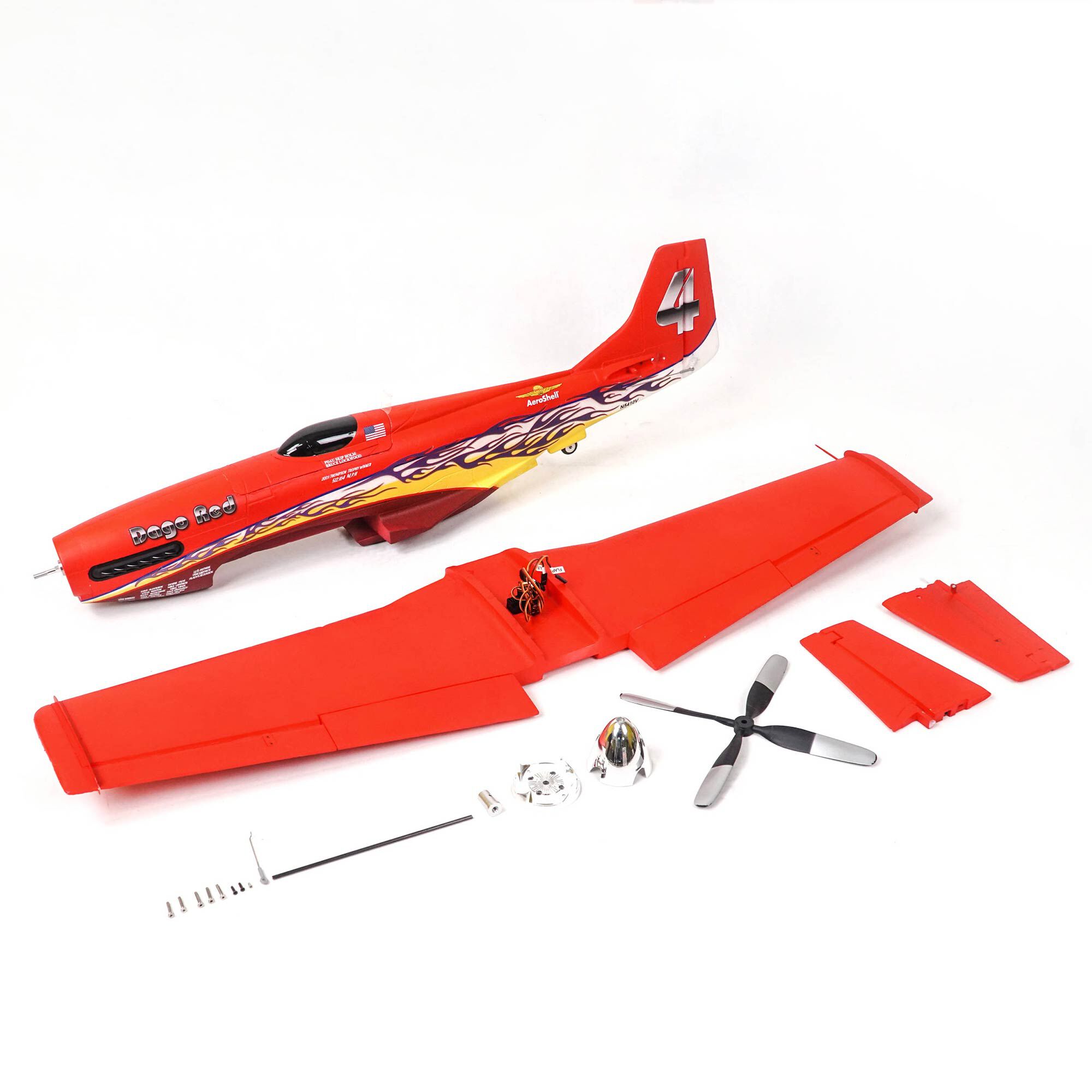 FMS P-51D Mustang 1100mm PNP, Dago Red