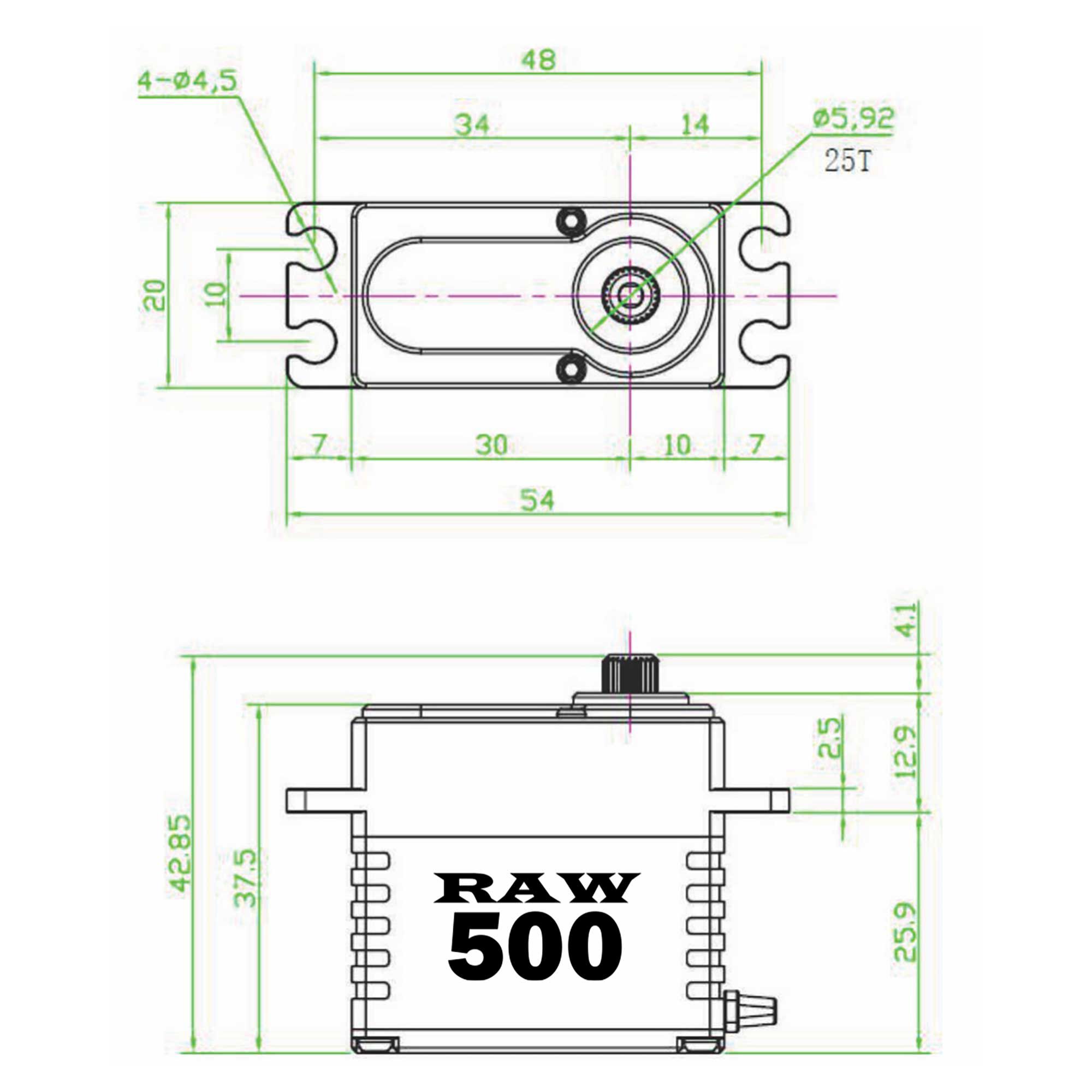 REEFS RC RAW 500 Brass Edition Servo Programable