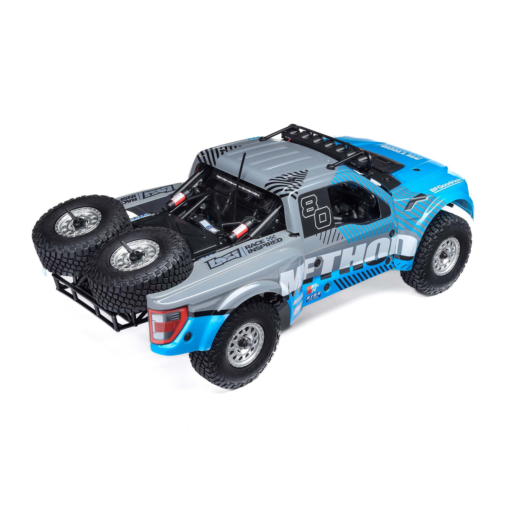 Losi 1/10 Baja Rey 2.0 Ford Raptor Method 3S 4X4 RTR Brushless, Blue