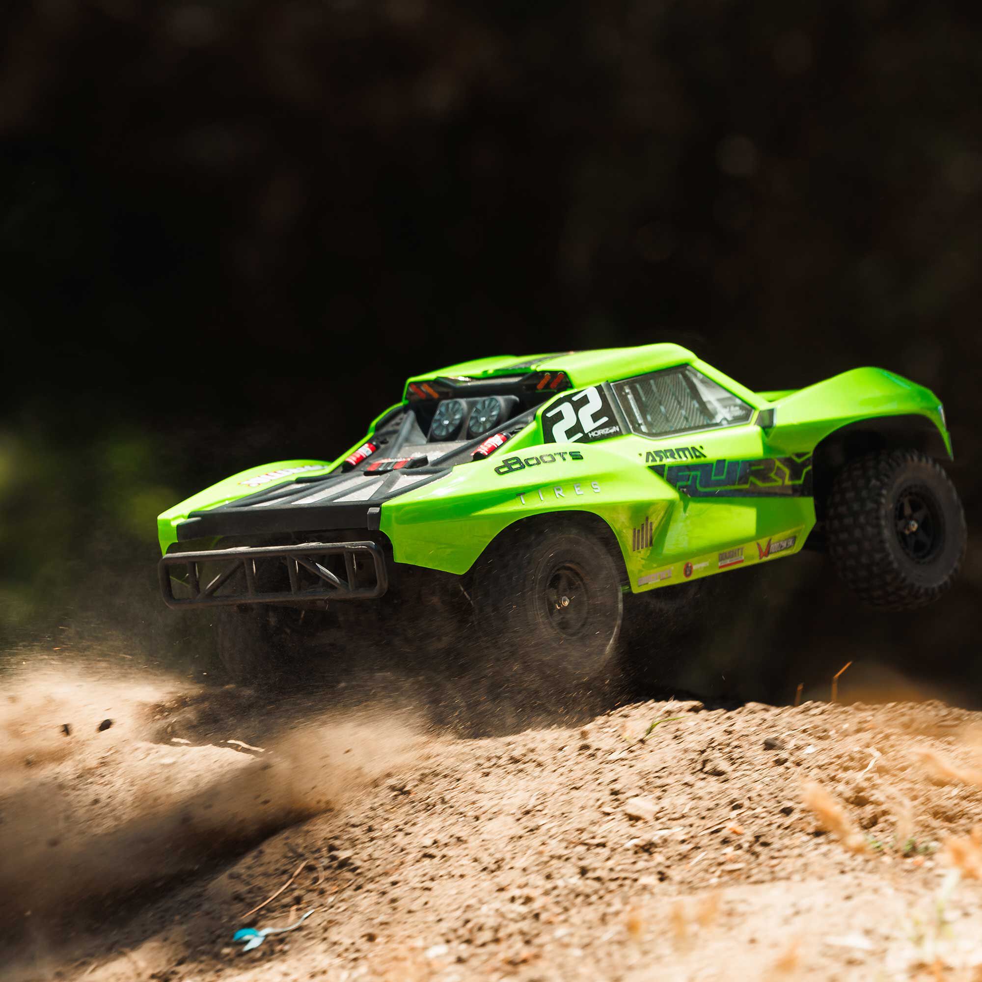 ARRMA 1/10 FURY 2WD RTR Brushed Short Course Truck, Green