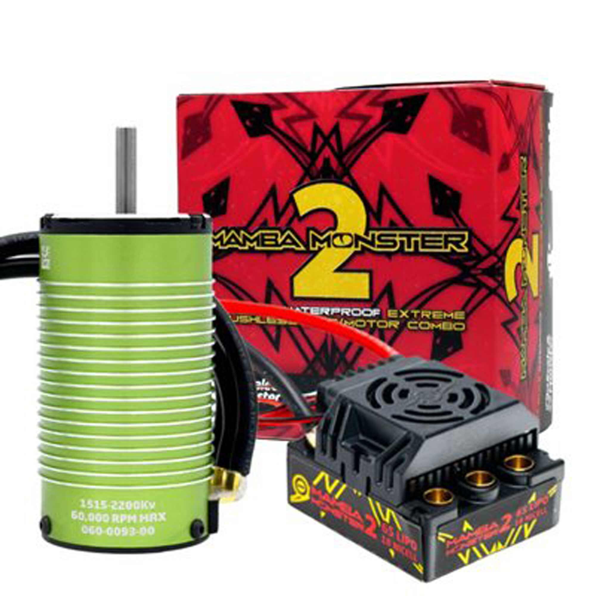 Castle Creations MONSTER 2 1:8TH 25V ESC WATERPROOF W / 2200KV V2 MOTOR SENSORED V2 COMBO