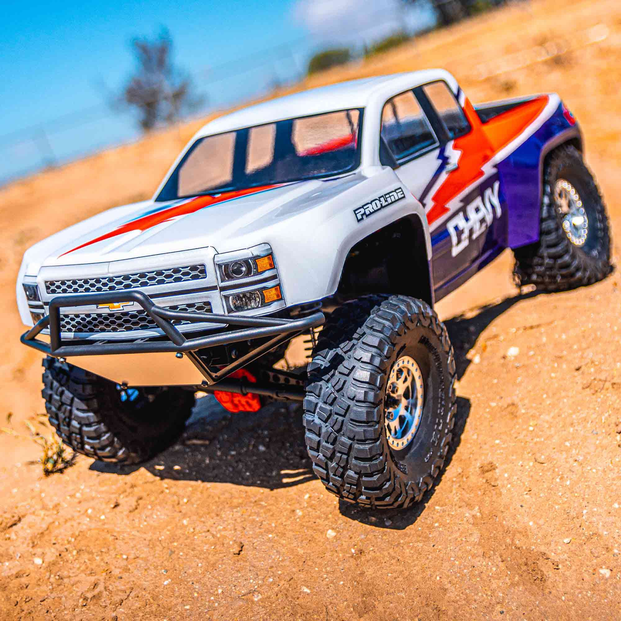 Pro-Line Racing 1/10 2015 Chevy Silverado Pre-Runner Clear Body 12.3" WB Crawlers