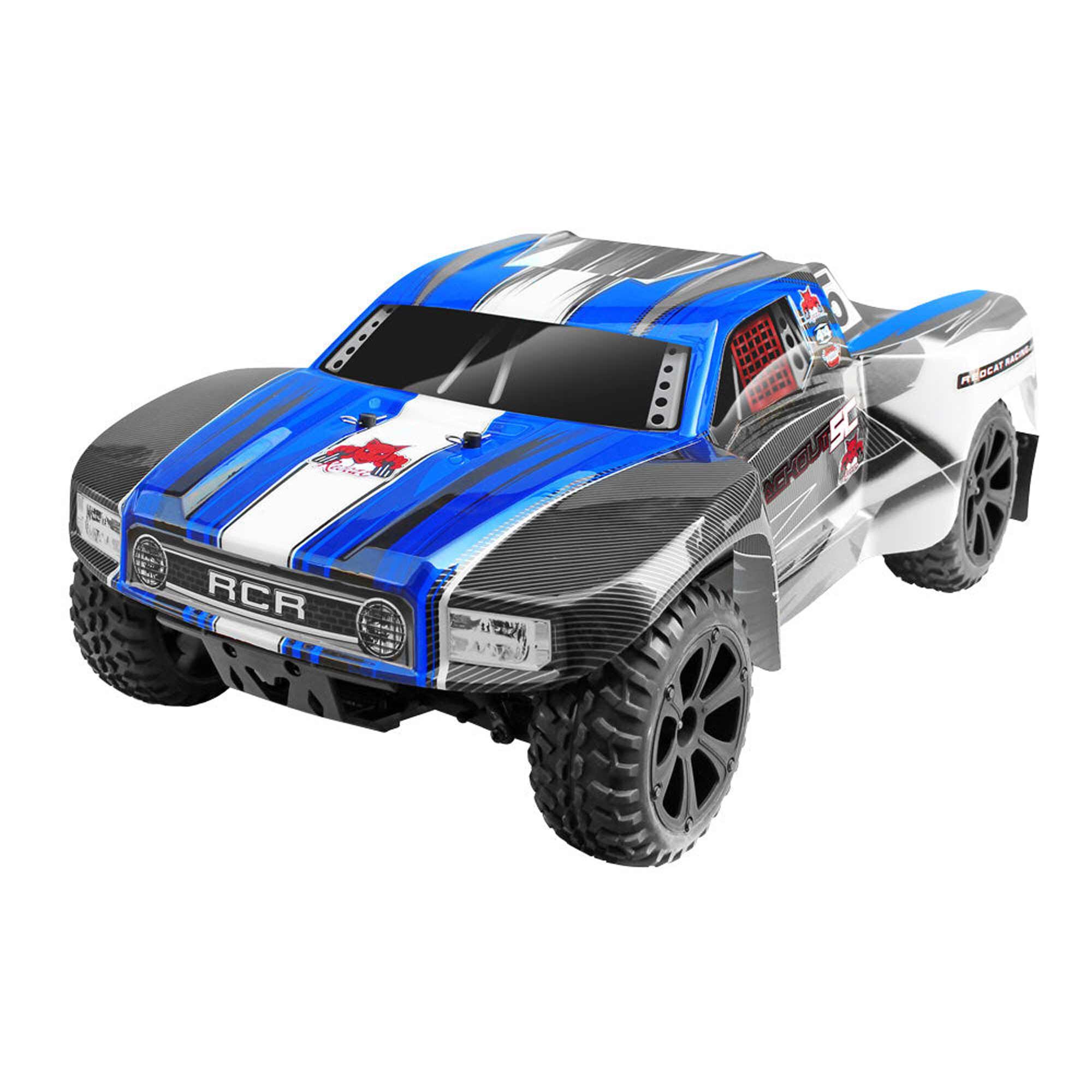 Redcat Racing 1/10 Blackout SC 4WD Short Course Truck Brushed RTR, Blue