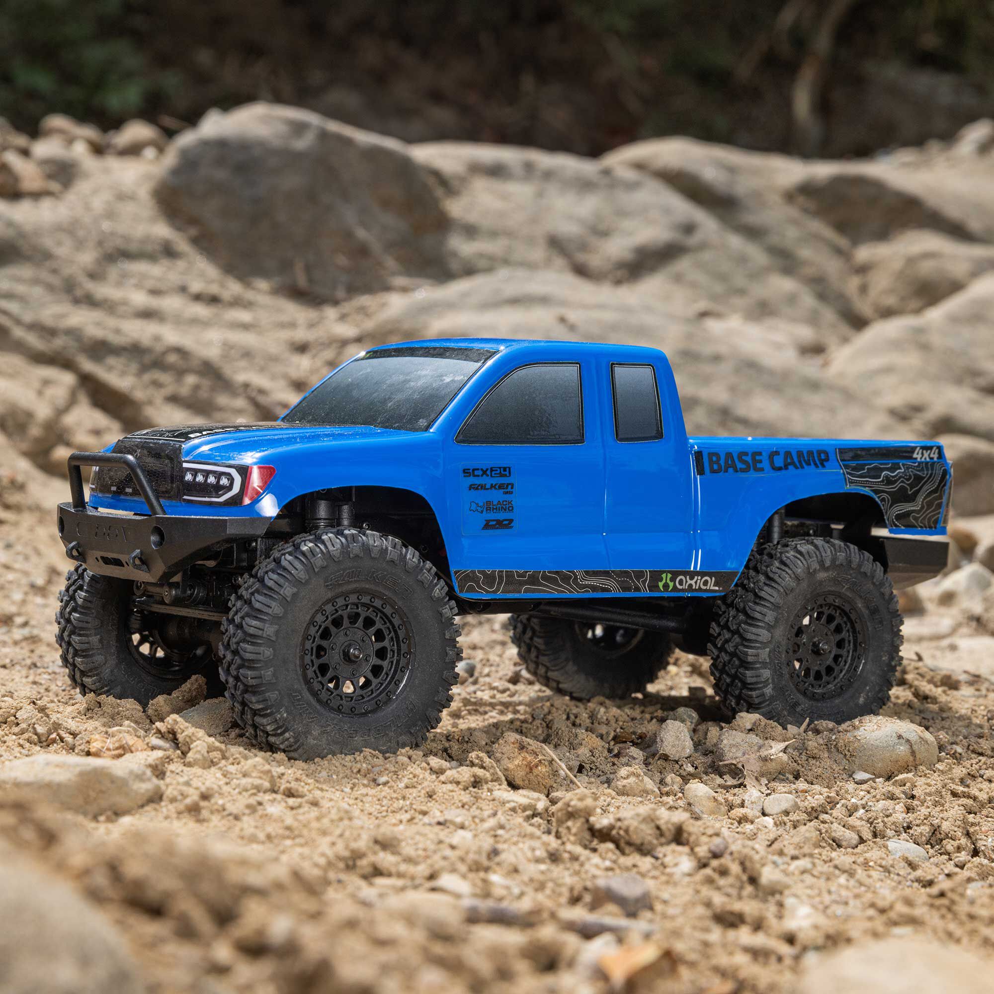 Axial 1/24 SCX24 Base Camp 4X4 RTR Brushed Rock Crawler (Battery & Charger Included), Blue