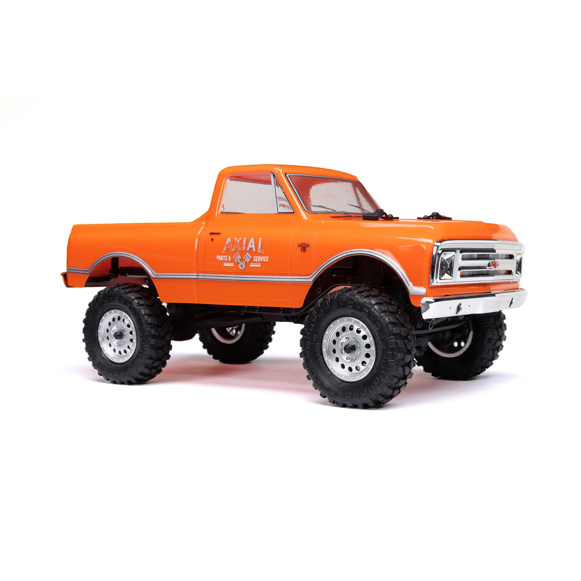 Axial 1/24 SCX24 1967 Chevrolet C10 4X4 RTR Brushed Rock Crawler (Battery & Charger Included), Orange