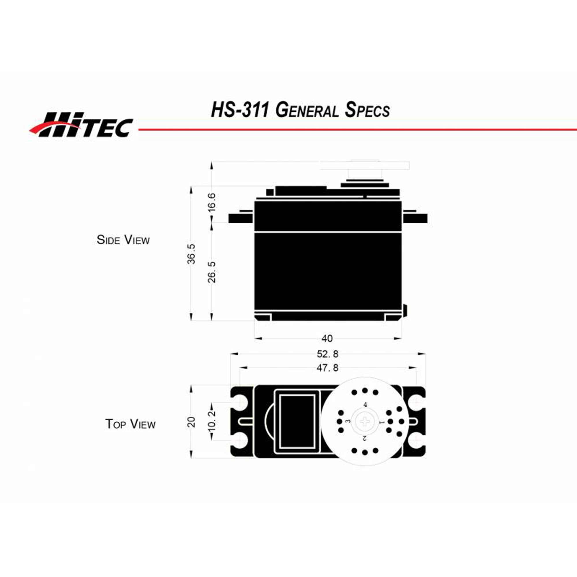 Hitec RCD Inc. HS-311 Standard Analog Sport Servo
